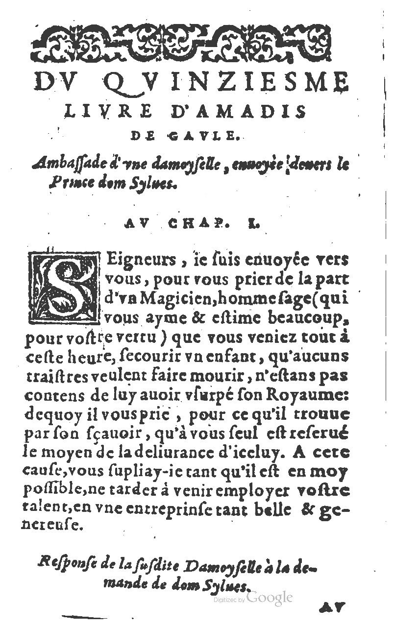 1582 - Jean Huguetan - Trésor des Amadis T. 1 - BM Lyon