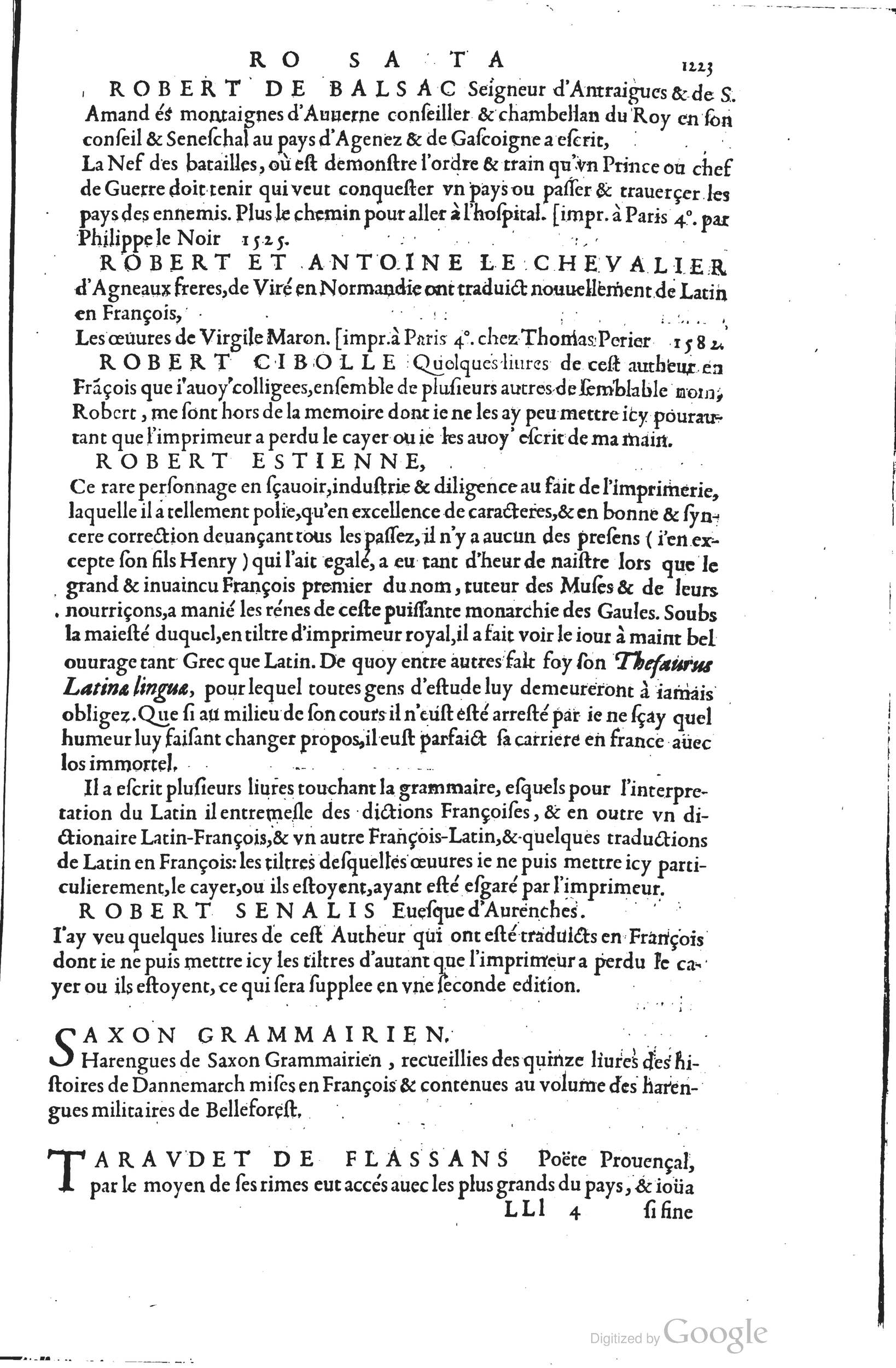1585 - Barthélemy Honorat - Bibliothèques françaises - BSB Munich