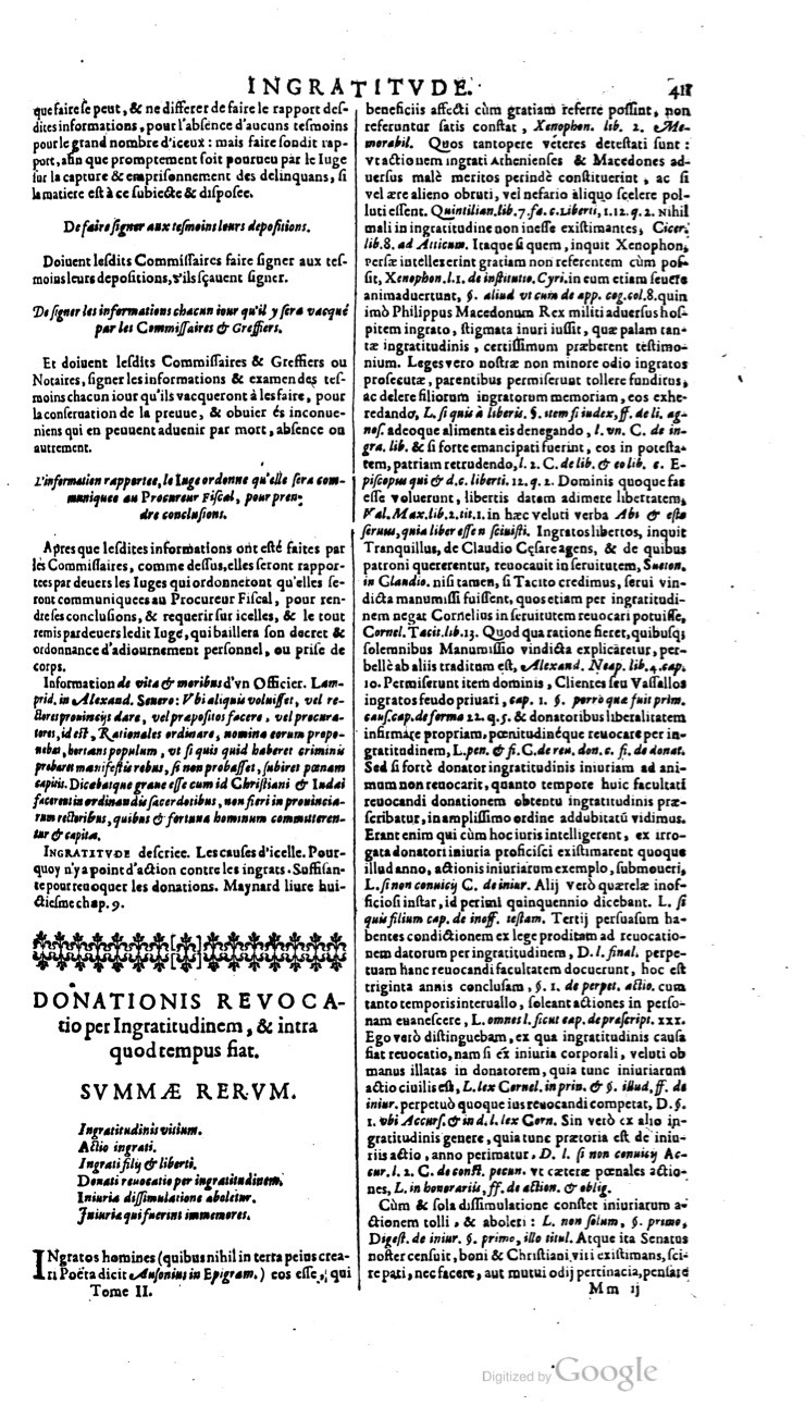 1629 - Veuve Nicolas Buon - Trésor du droit français (21754 T. 2) - BM Lyon