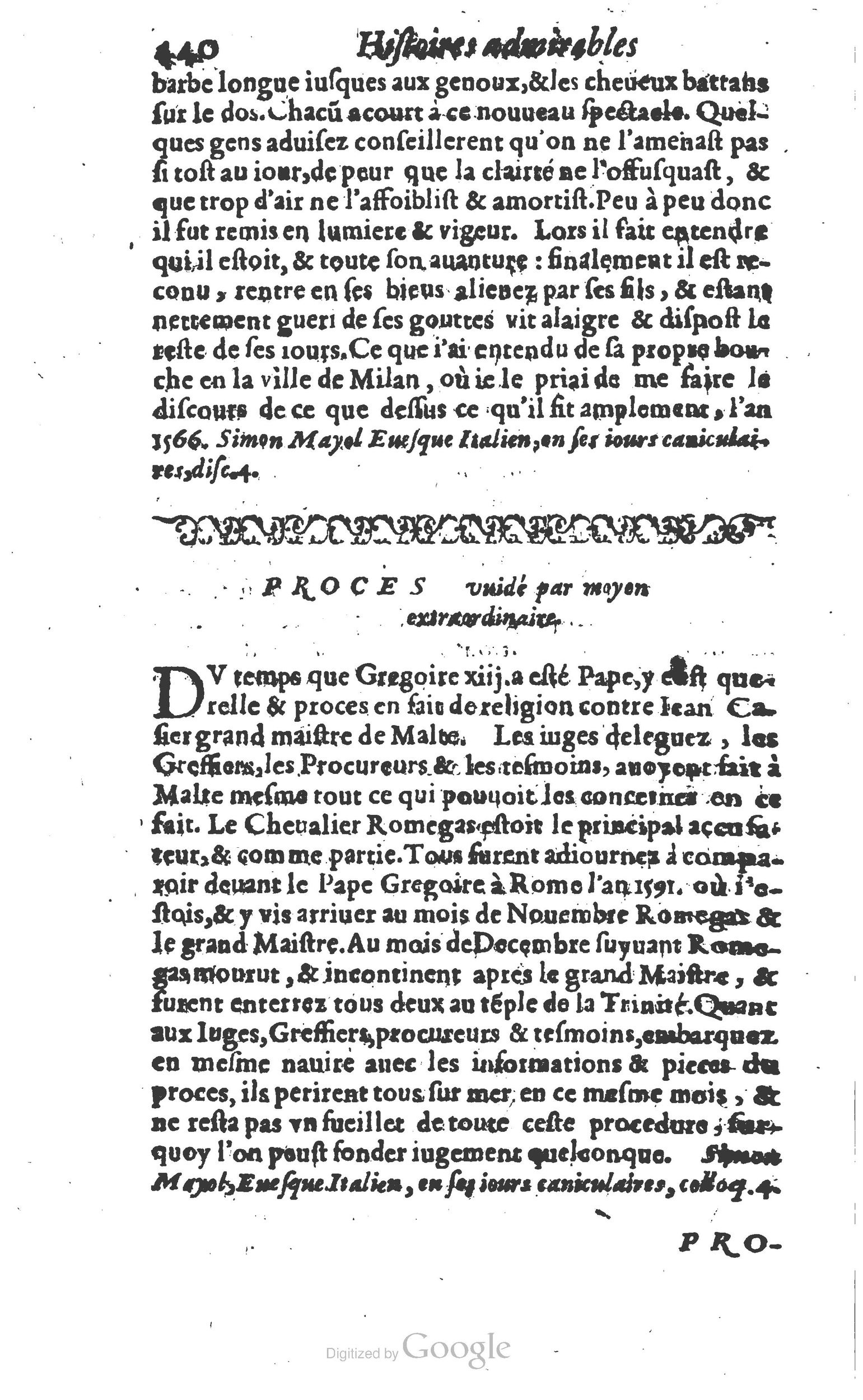 1610 - Paul Marceau - Trésor d’histoires admirables et mémorables - Princeton