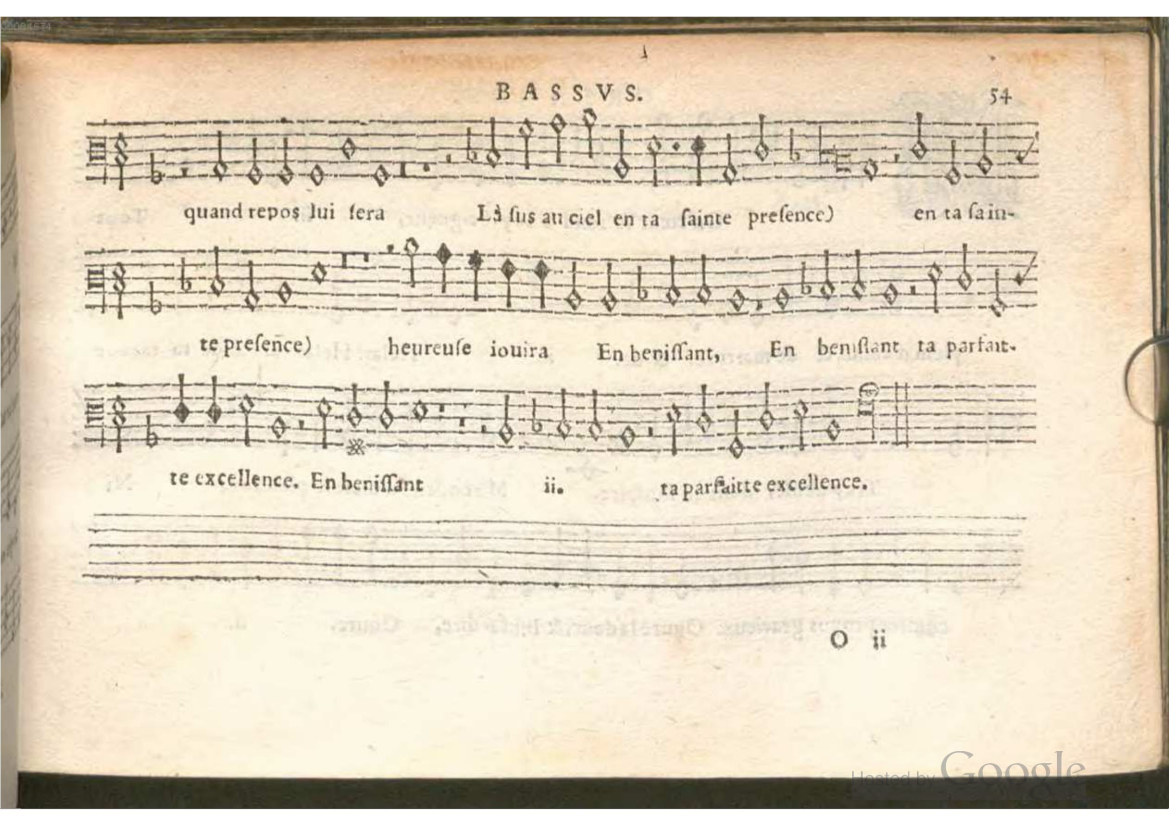 1576 - [Pierre de Saint-André] - Trésor de musique d’Orlande de Lassus Bassus - BSB Munich