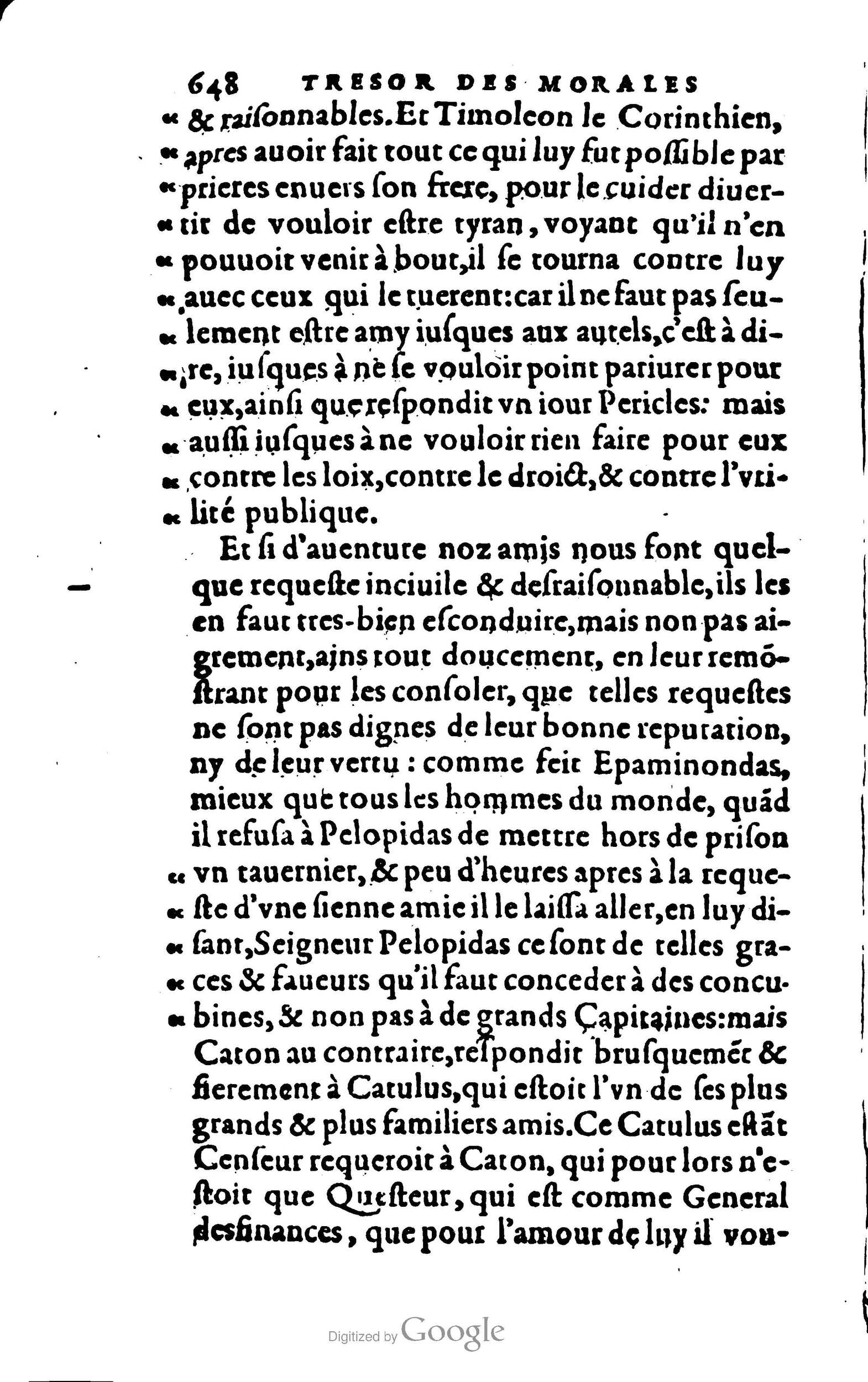 1578 - Jean Poupy - Trésor des morales de Plutarque - BSB Munich