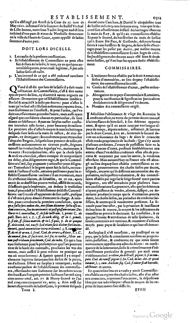 1629 - Veuve Nicolas Buon - Trésor du droit français (21754 T. 1) - BM Lyon
