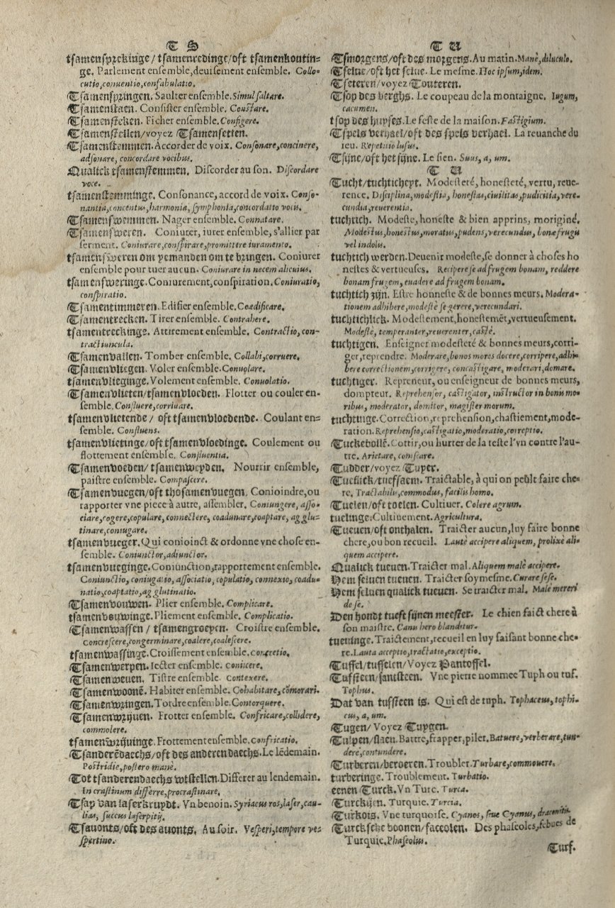 1573 - Christophe Plantin - Trésor du langage bas-allemand - Greifswald