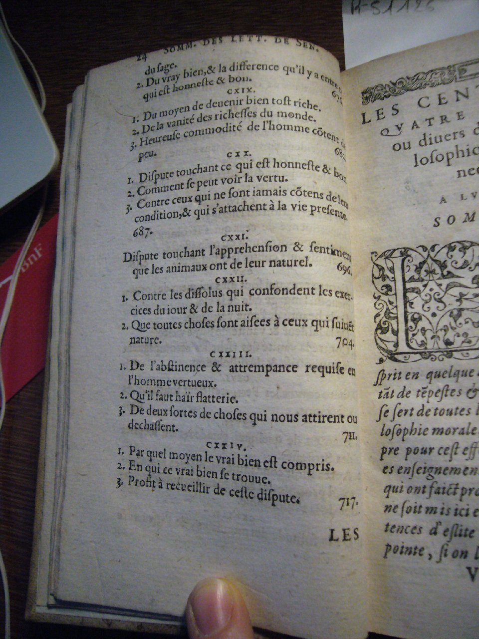 1604 - Jean Houzé - Œuvres morales et mêlées de Sénèque, Trésor de philosophie morale - T. 2 - BnF