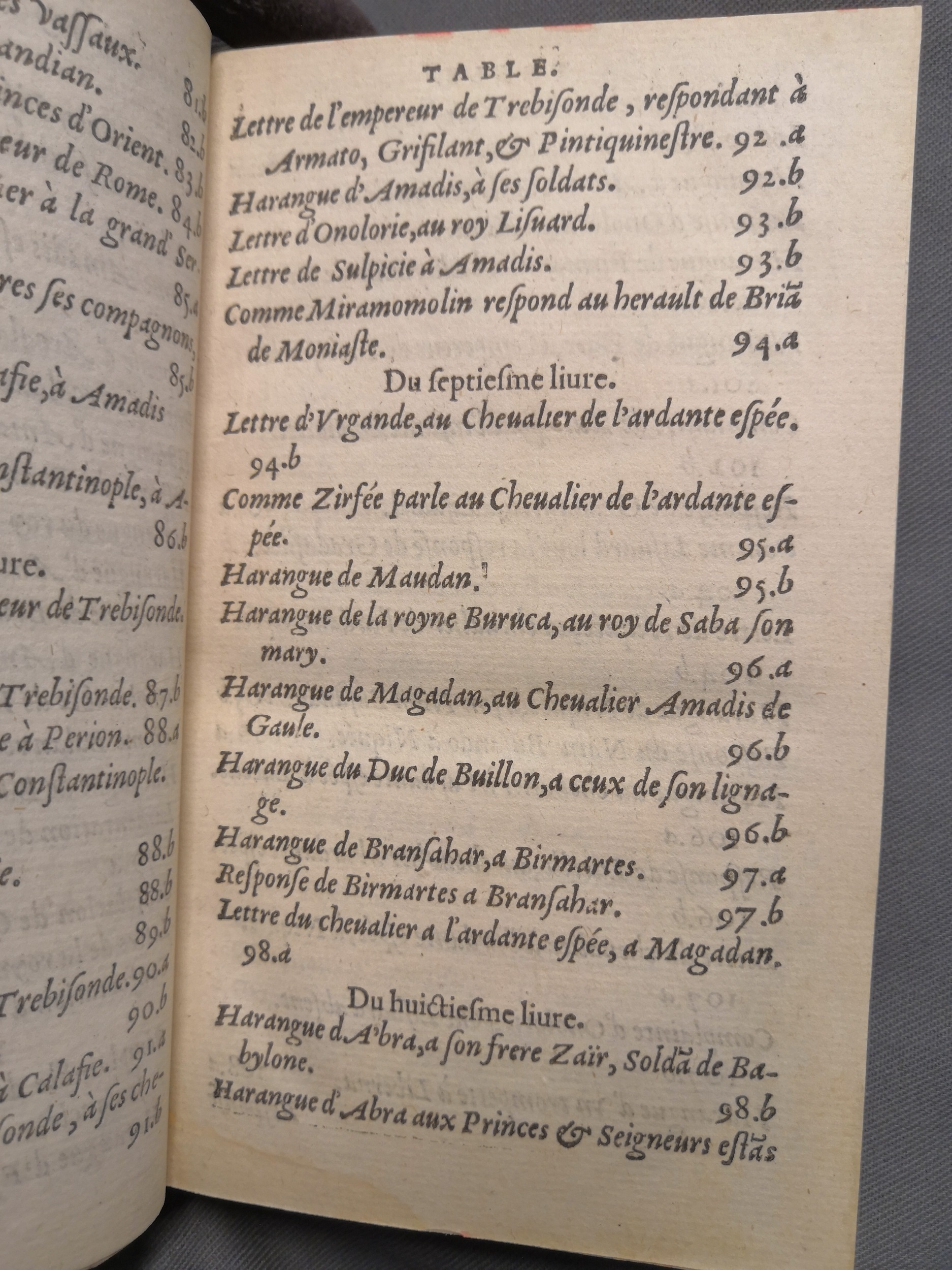 1560 - Étienne Groulleau - Trésor des Amadis - Amsterdam 1560 - Étienne Groulleau - Trésor des Amadis - Amsterdam