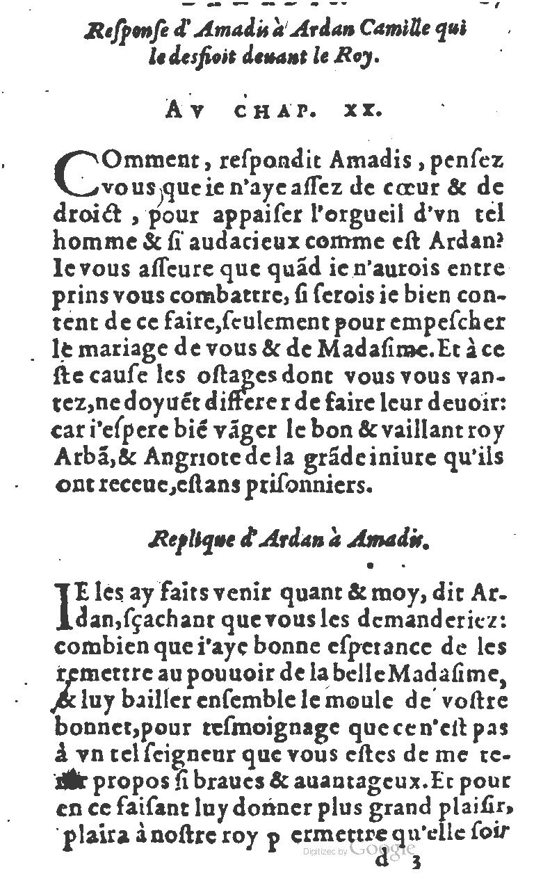 1582 - Jean Huguetan - Trésor des Amadis T. 1 - BM Lyon