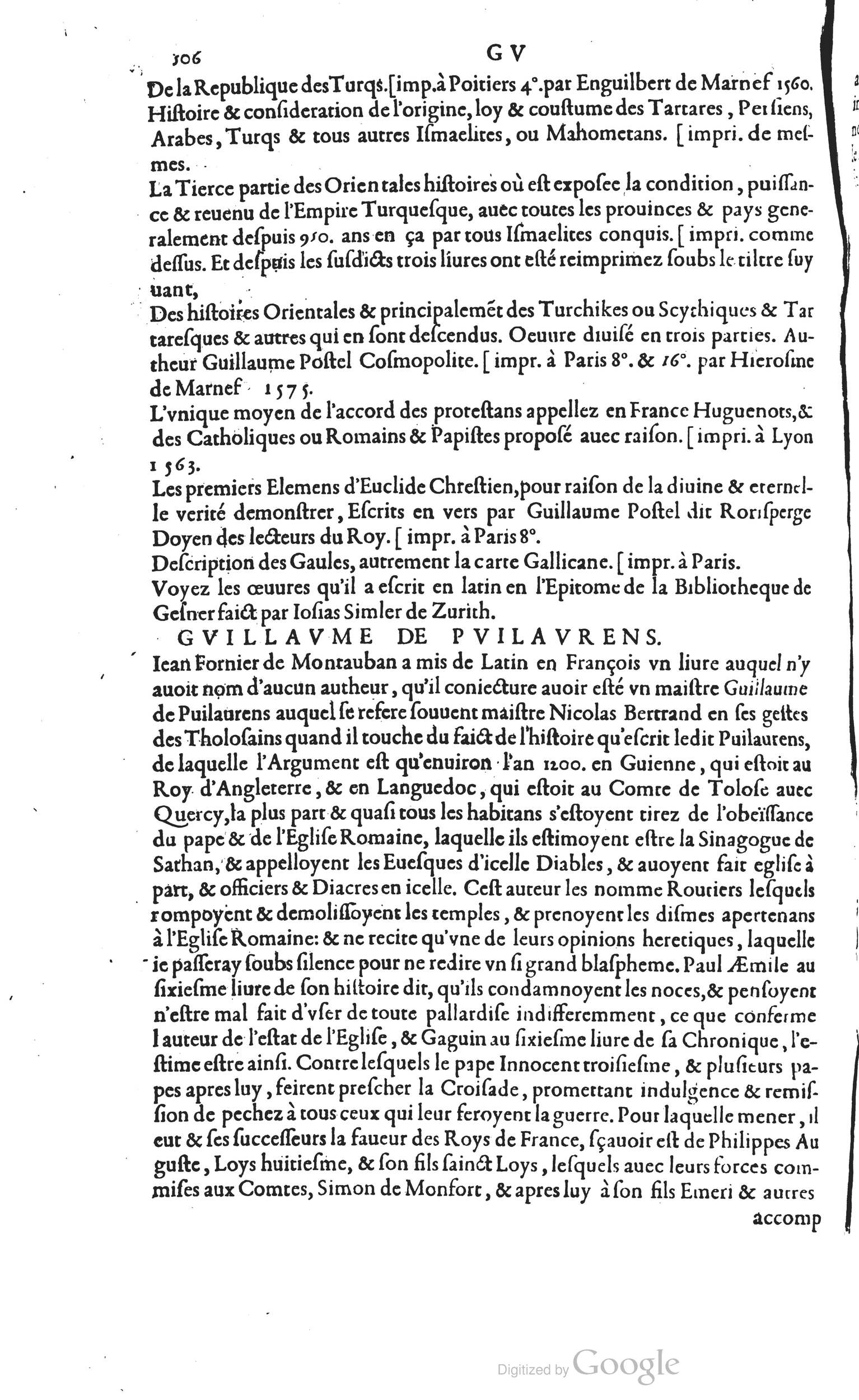 1585 - Barthélemy Honorat - Bibliothèques françaises - BSB Munich