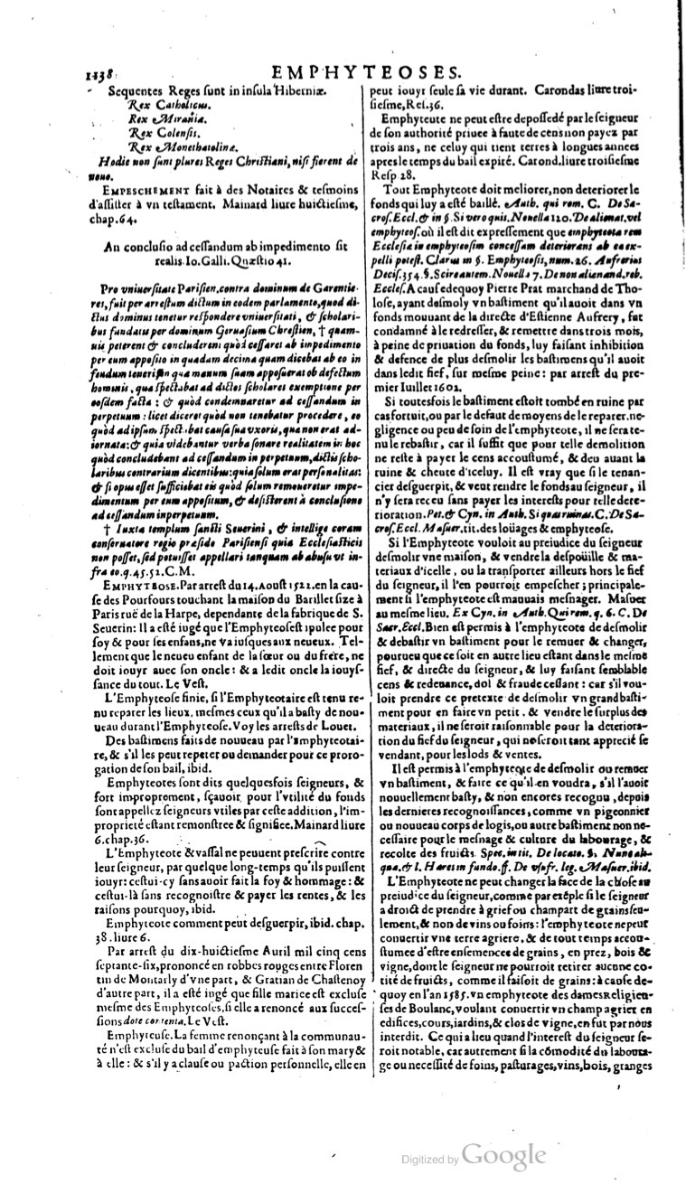 1629 - Veuve Nicolas Buon - Trésor du droit français (21754 T. 1) - BM Lyon