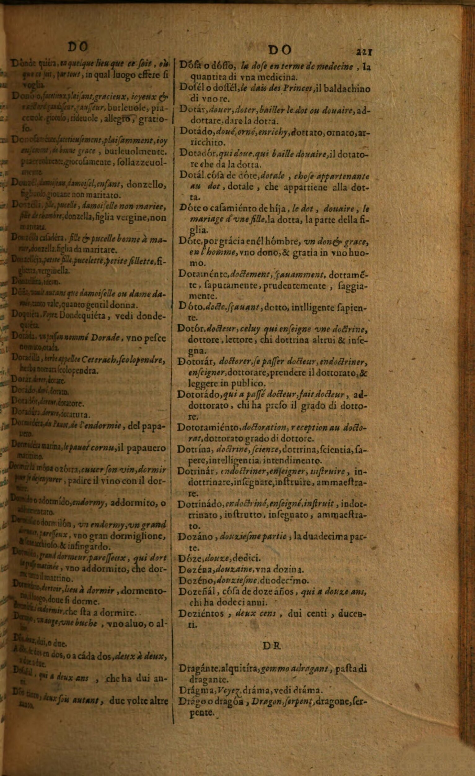 1617 - Samuel Crespin - Trésor des trois langues espagnole, française et italienne (Première partie) - Regensburg
