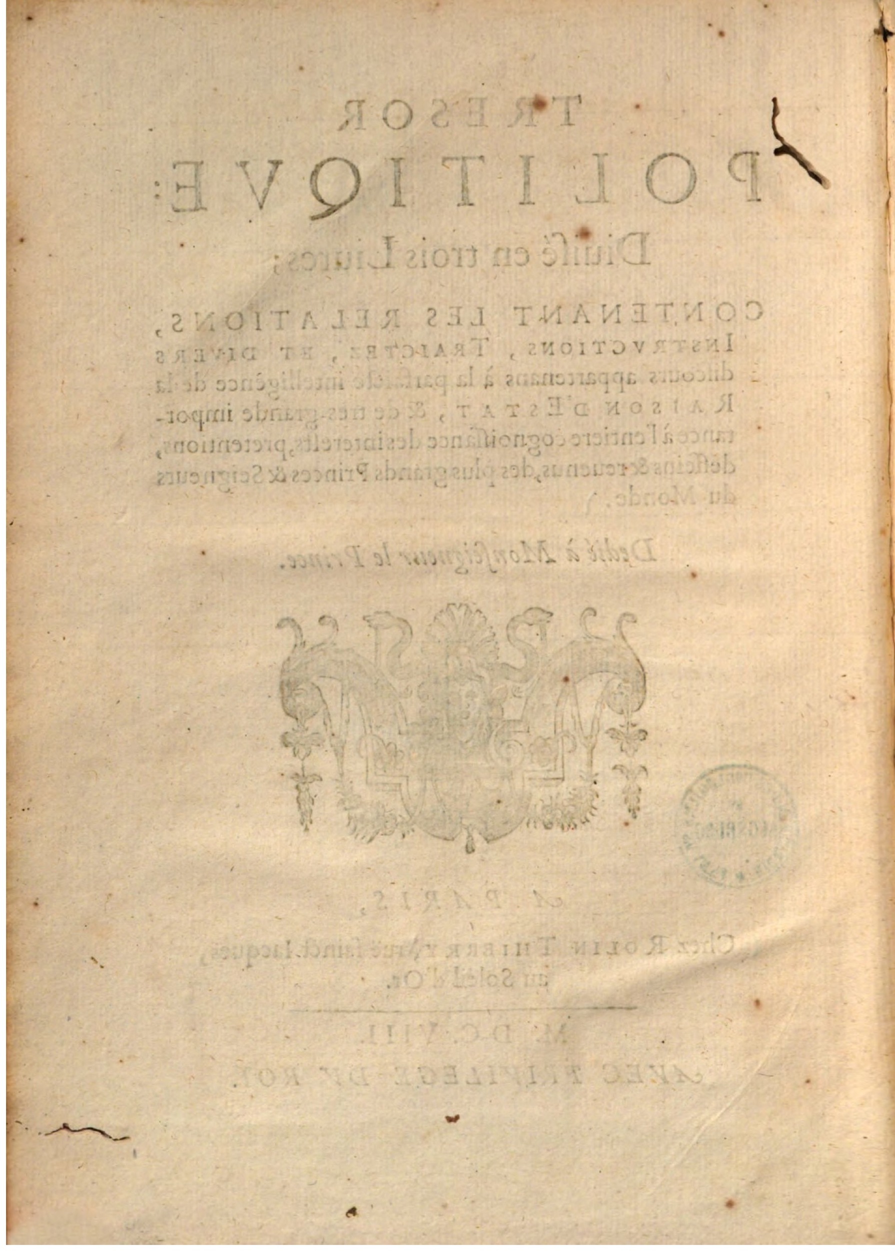 1608 - Thierry Rolin - Trésor politique - Augsbourg