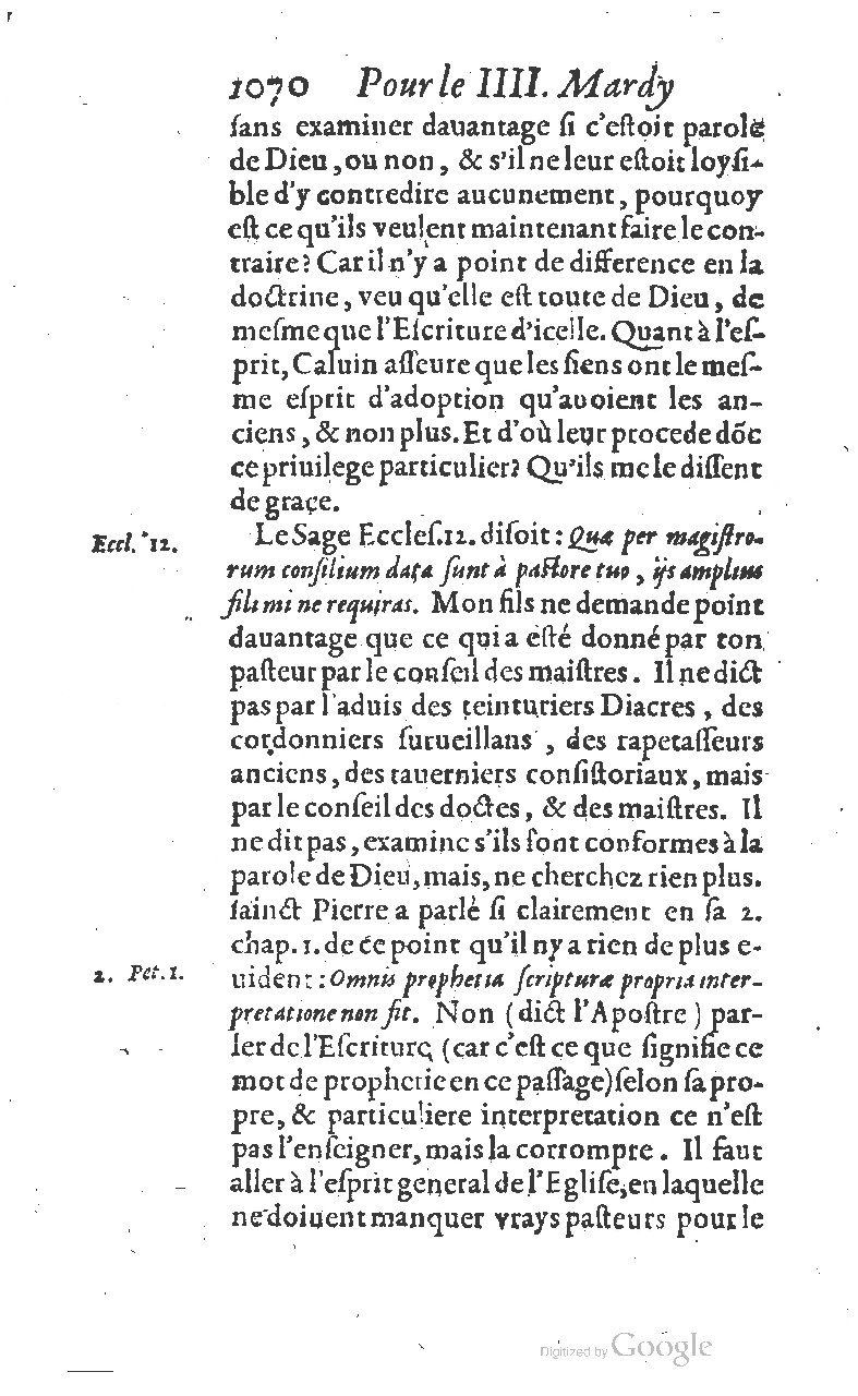 1607 - Nicolas Du Fossé - Trésor quadragésimal - T 01 - BM Lyon