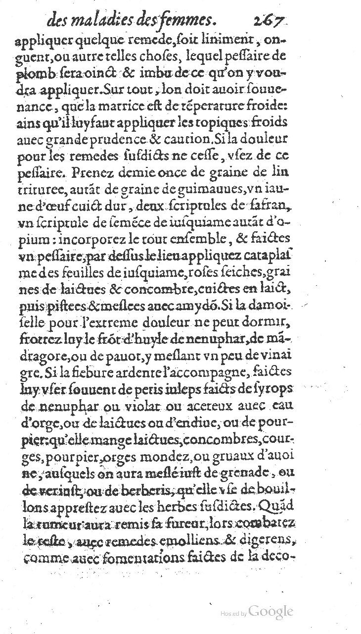 1585 - Jacques du Puis - Trésor des remèdes secrets pour les maladies des femmes - BnF