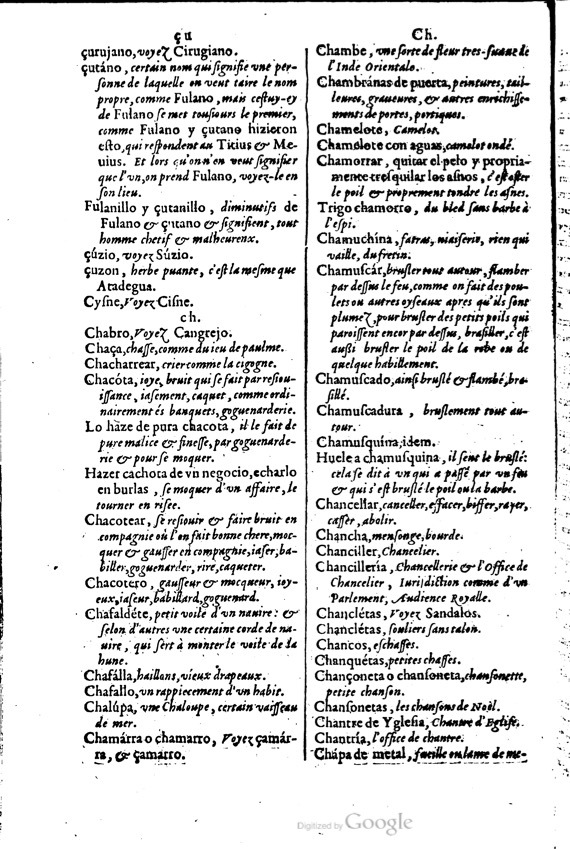 1621 - Adrian Tiffaine - Trésor des deux langues espagnole et française - BM Lyon