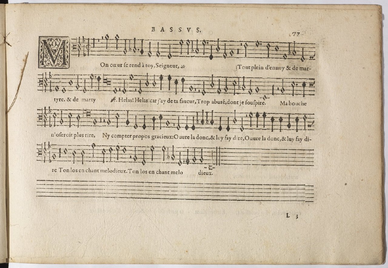 1594 - Paul Marceau - Trésor de musique d&#039;Orlande de Lassus, Superius, Bassus, Tenor, Quinta pars - BnF