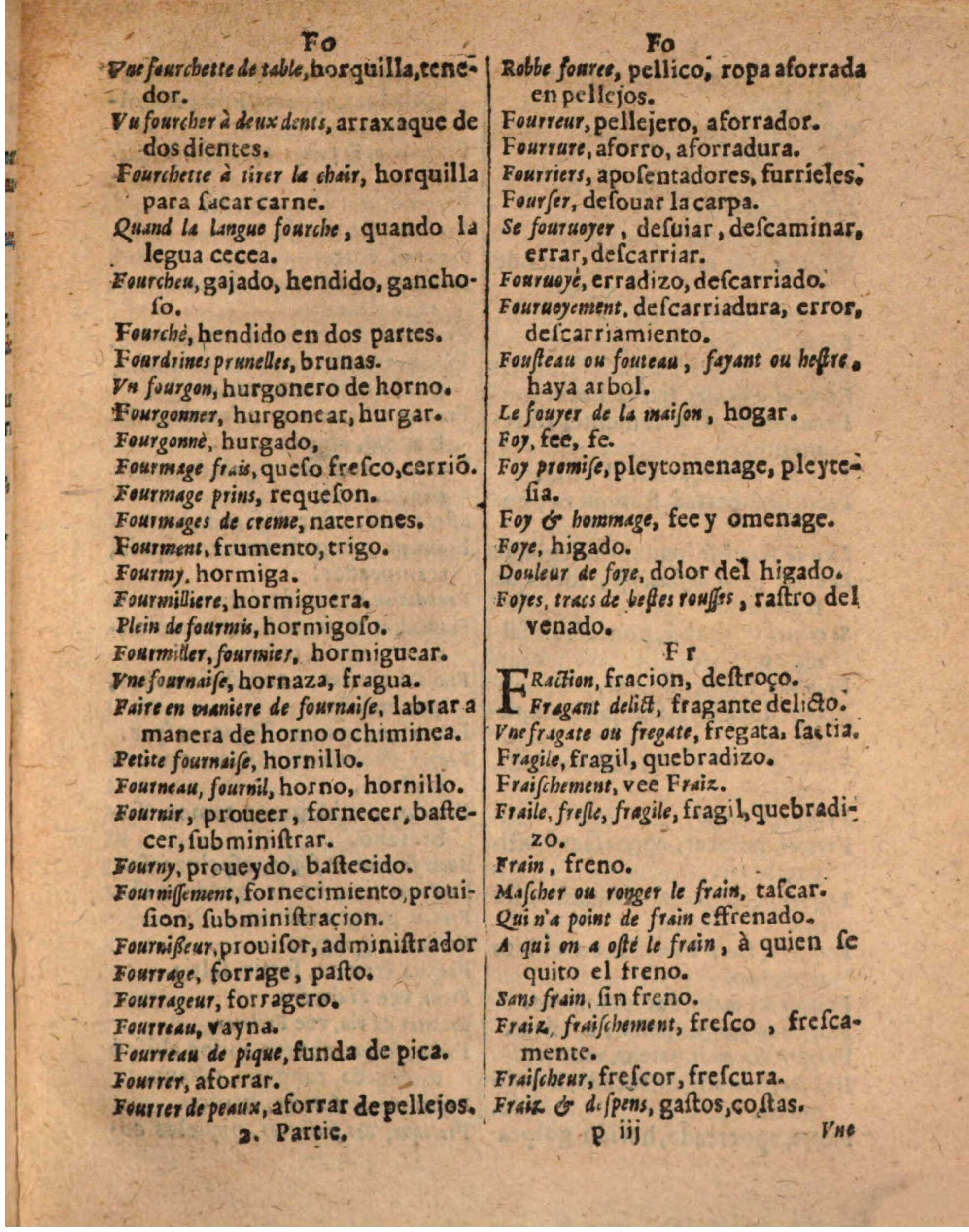 1624 - Hubert Antoine - Trésor des deux langues espagnole et française (Seconde partie) - BSB Munich