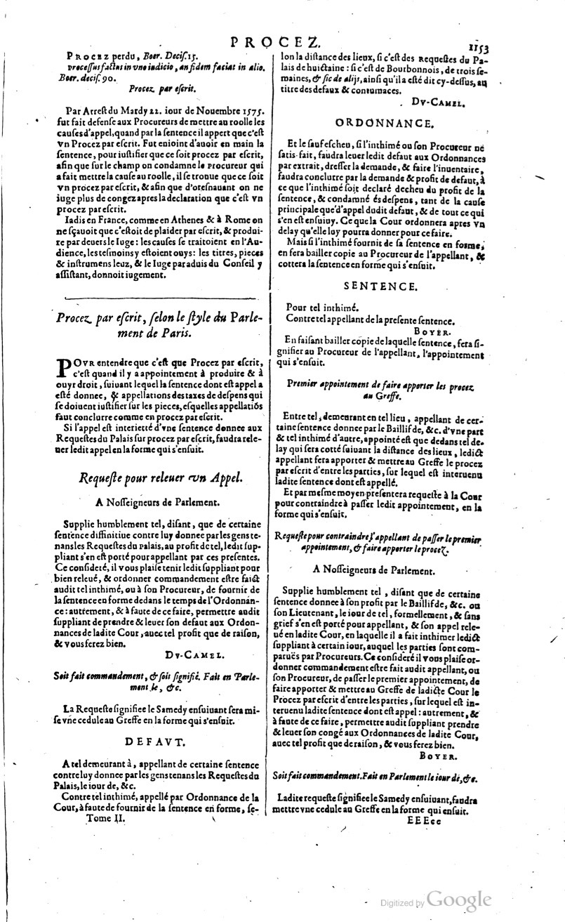 1629 - Veuve Nicolas Buon - Trésor du droit français (29620 T. 2) - BM Lyon