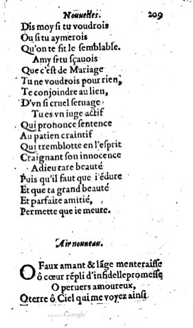 1623 - Jacques Cailloüé - Trésor ou recueil des chansons amoureuses - British Library