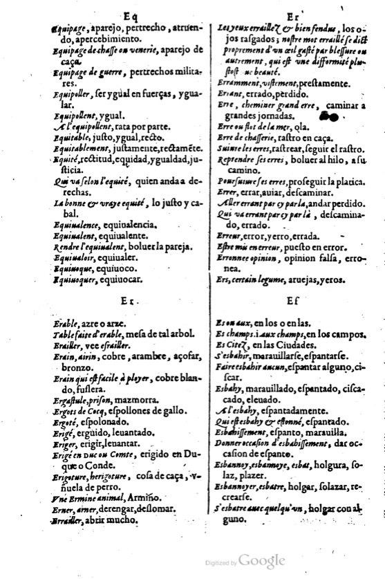 1621 - Adrian Tiffaine - Trésor des deux langues espagnole et française - BM Lyon