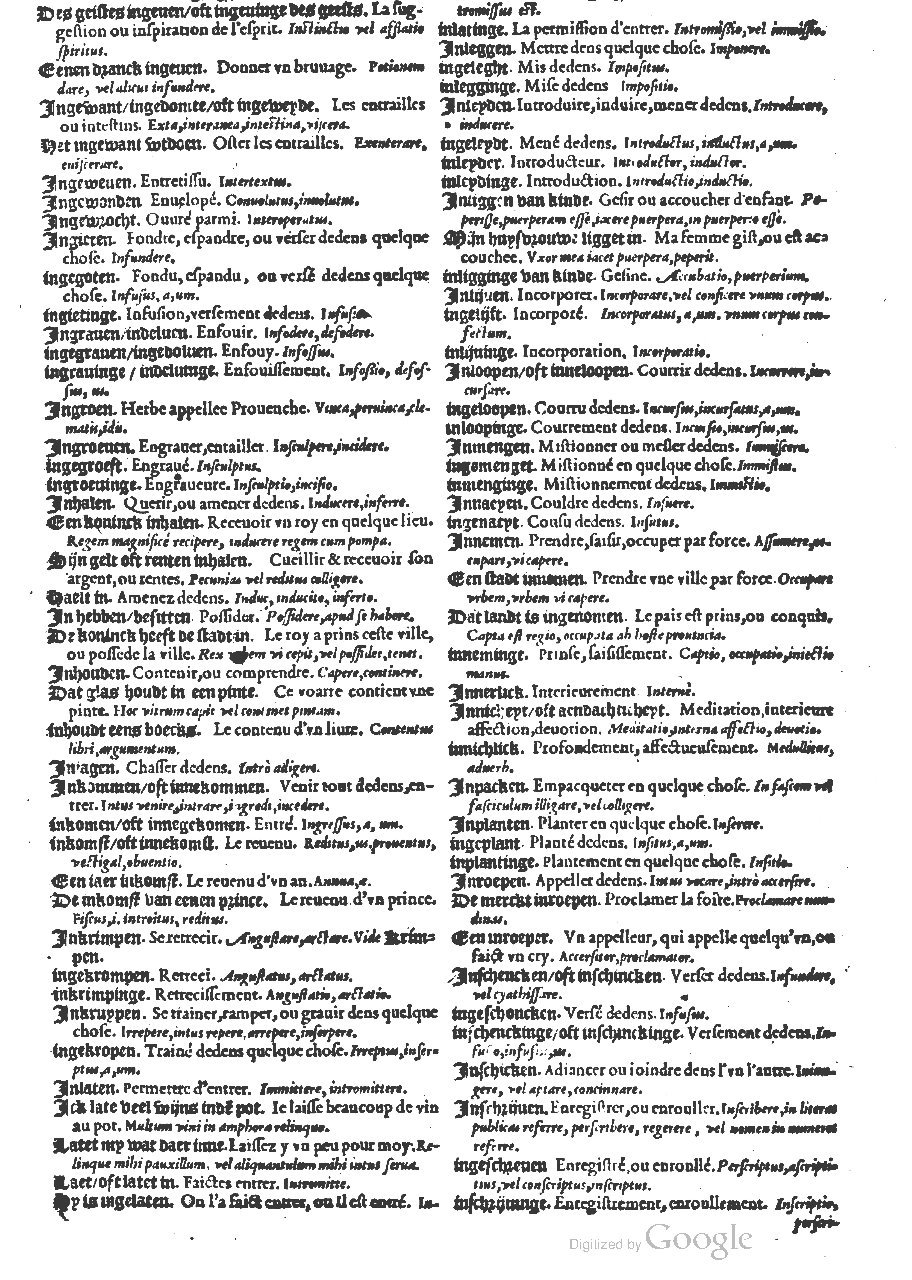 1573 - Christophe Plantin - Trésor du langage bas-allemand - BM Lyon