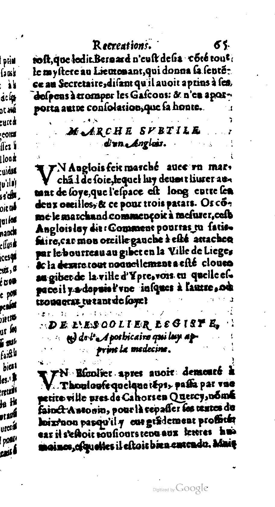 1611 - Romain de Beauvais - Trésor des récréations - BM Lyon