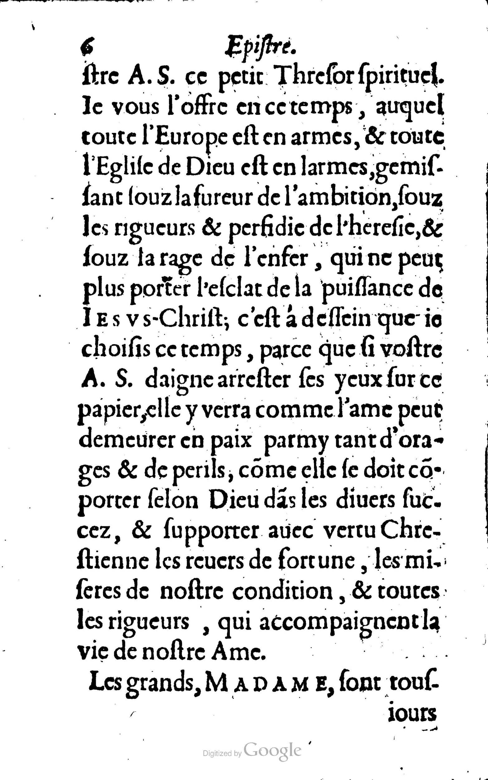 1633 - François Waudré - Trésor spirituel contenant les excellences du christianisme - BM Lyon