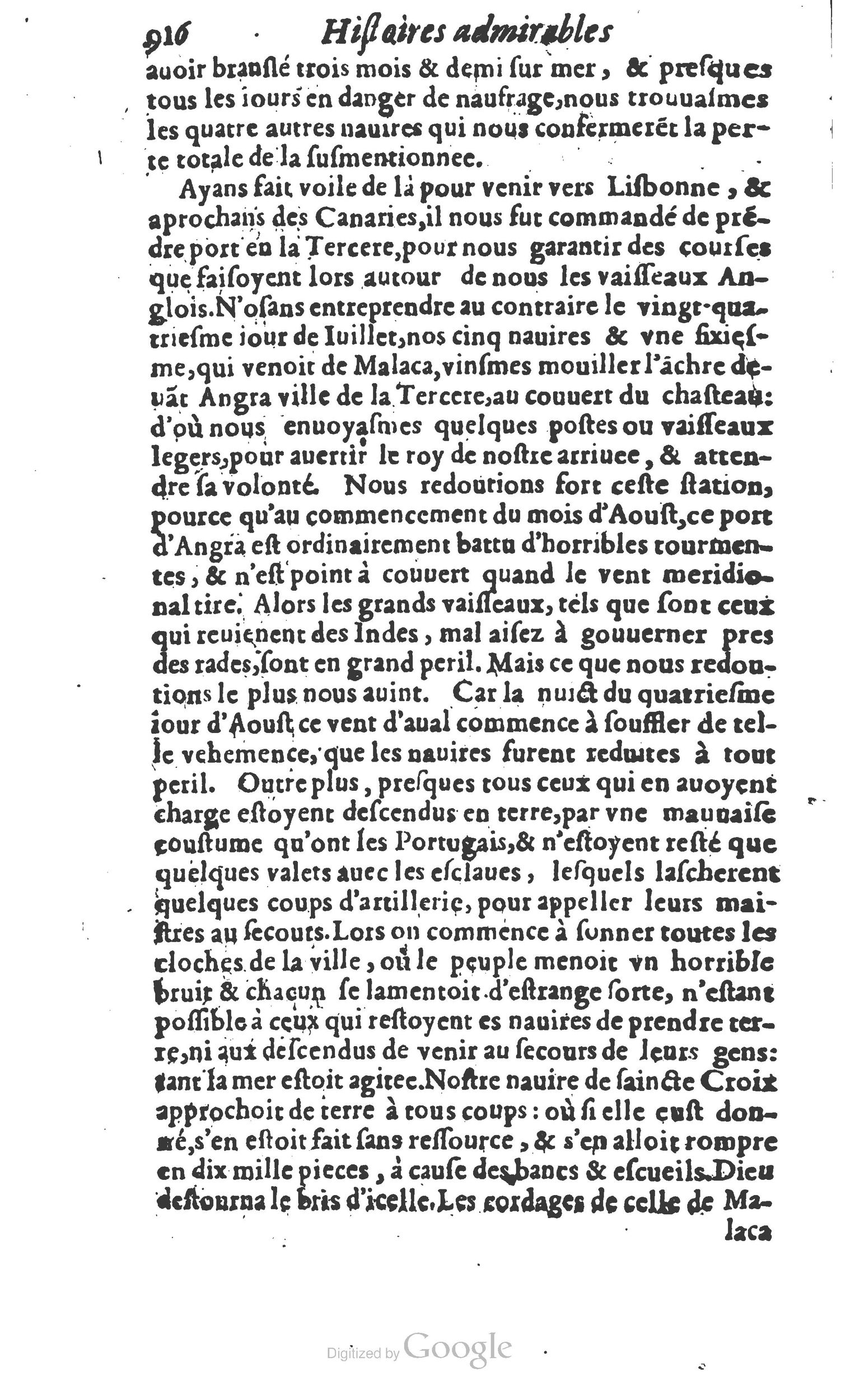 1610 - Paul Marceau - Trésor d’histoires admirables et mémorables - Princeton