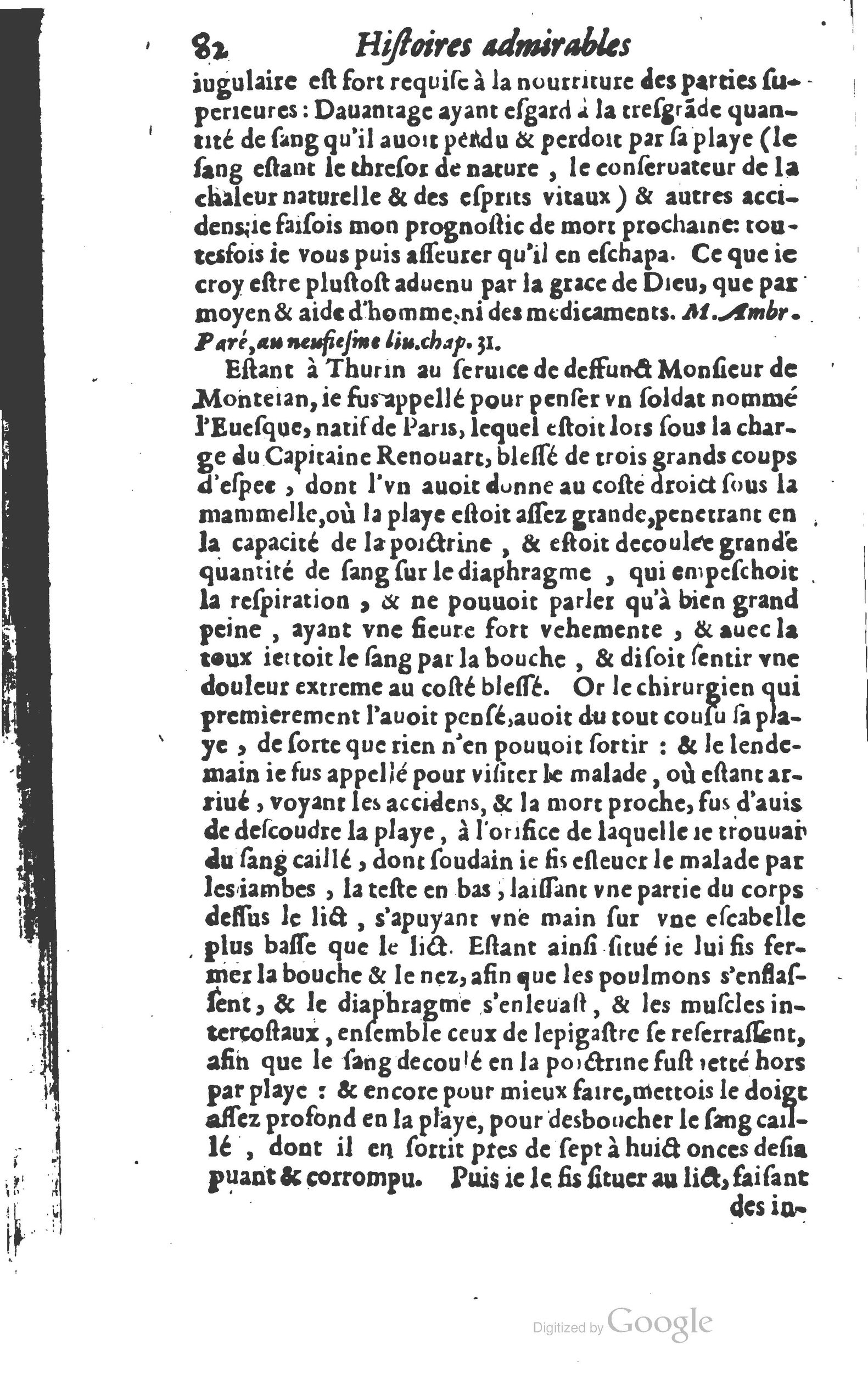 1610 - Paul Marceau - Trésor d’histoires admirables et mémorables - Princeton