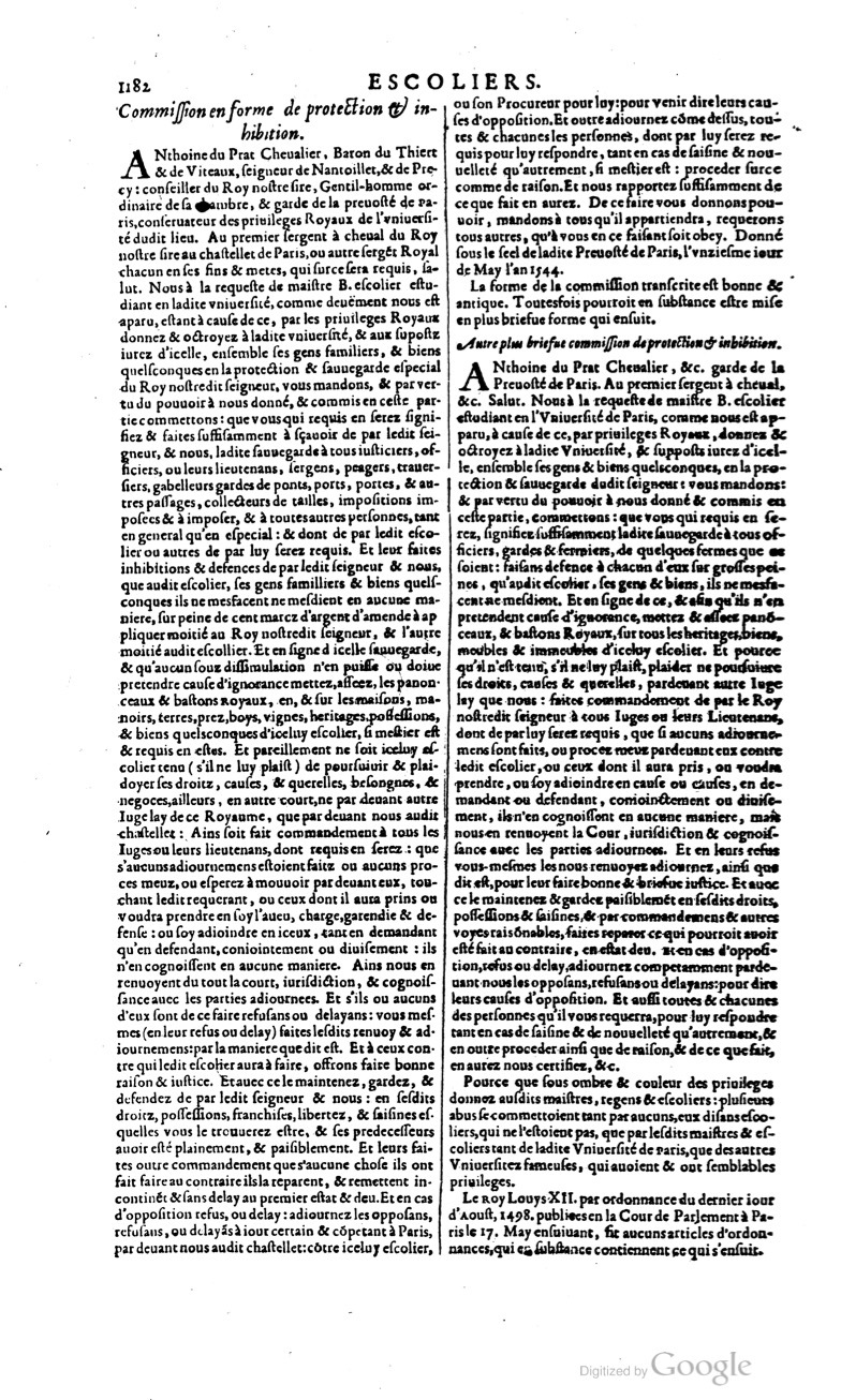 1629 - Veuve Nicolas Buon - Trésor du droit français (21754 T. 1) - BM Lyon