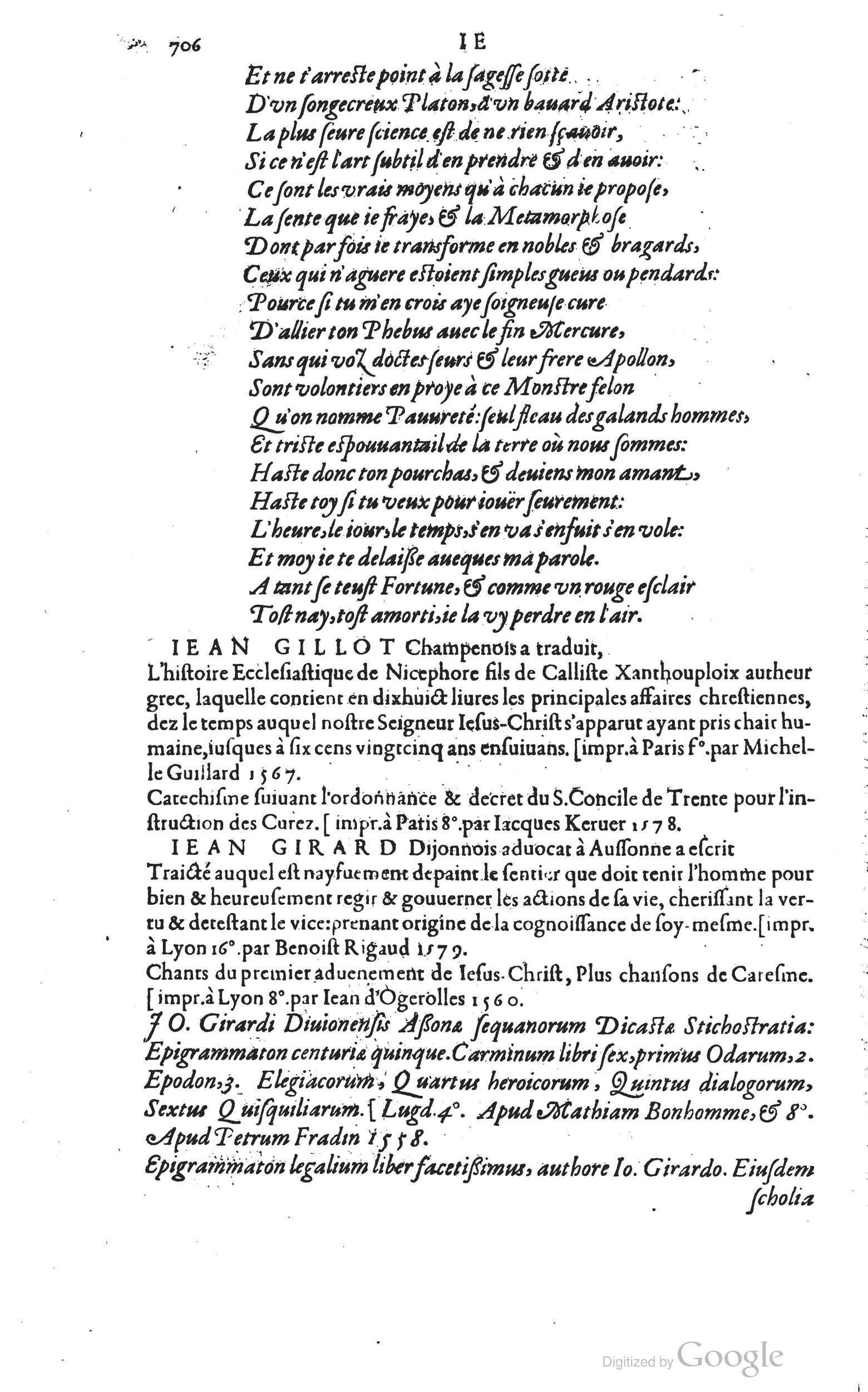 1585 - Barthélemy Honorat - Bibliothèques françaises - BSB Munich