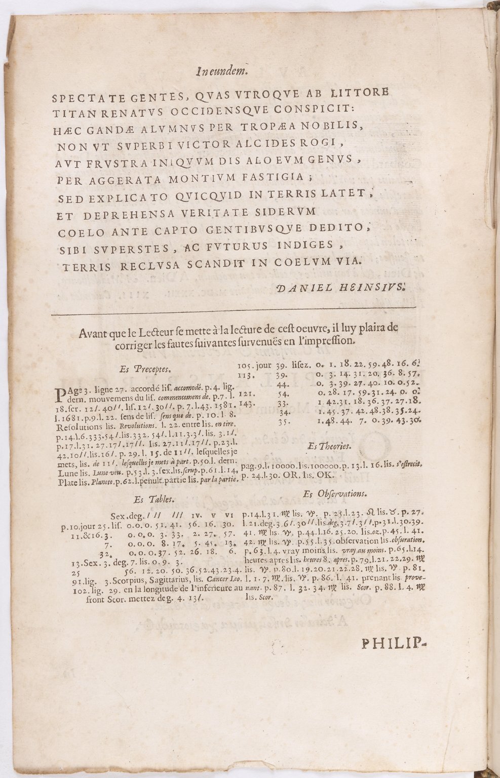 1634 - Zacharie Roman - Les Tables perpétuelles - BnF Arsenal