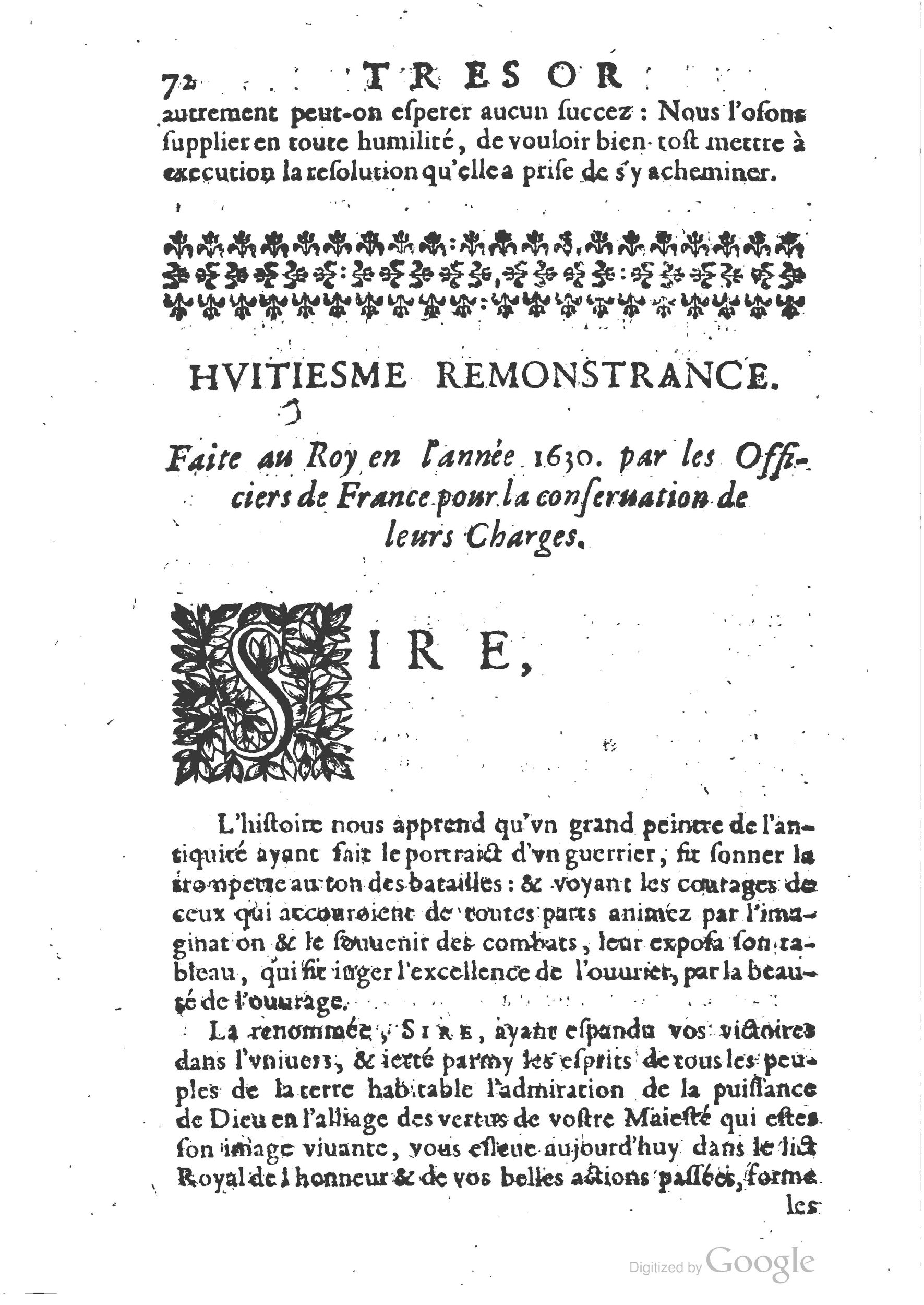 1654 - Michel Bobin - Trésor des harangues, remontrances et oraisons funèbres - BM Lyon
