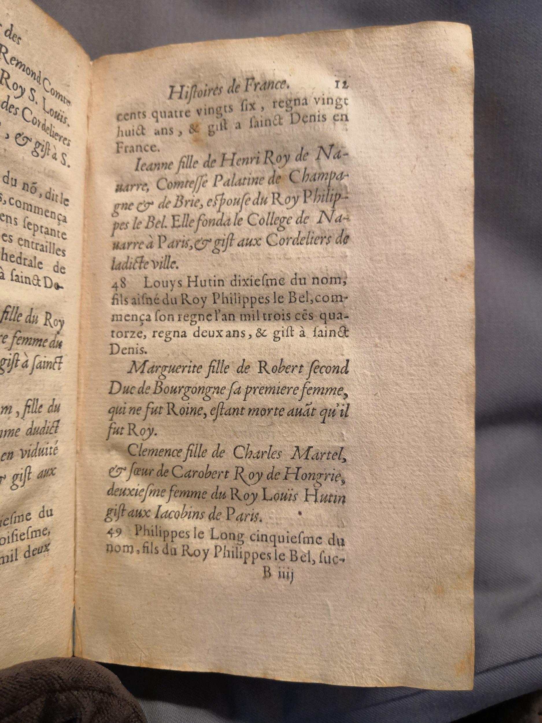 1614 - Jean Corrozet - Trésor des histoires de France - Amsterdam