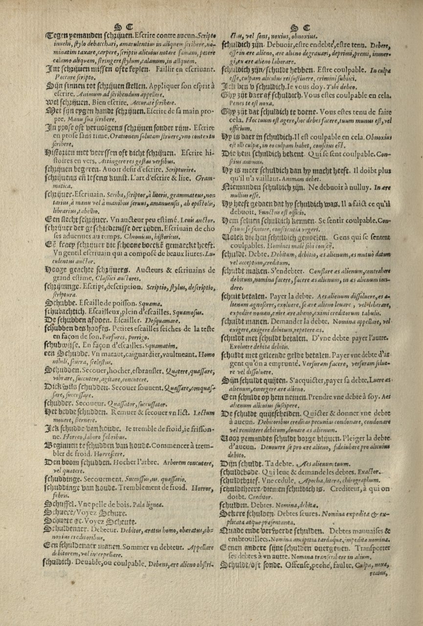 1573 - Christophe Plantin - Trésor du langage bas-allemand - Greifswald