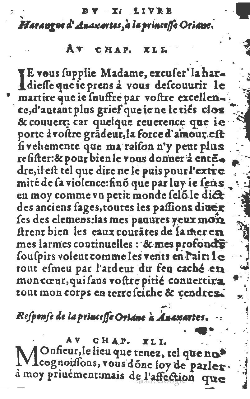 1582 - Jean Huguetan - Trésor des Amadis T. 1 - BM Lyon