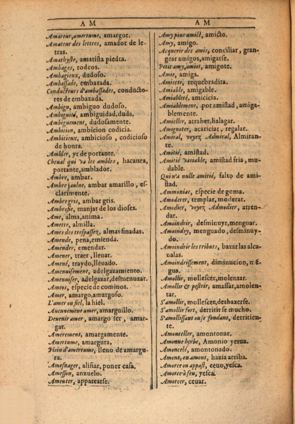 1607 - Marc Orry - Trésor des deux langues espagnole et française (Première et Seconde parties) - ÖNB Wien