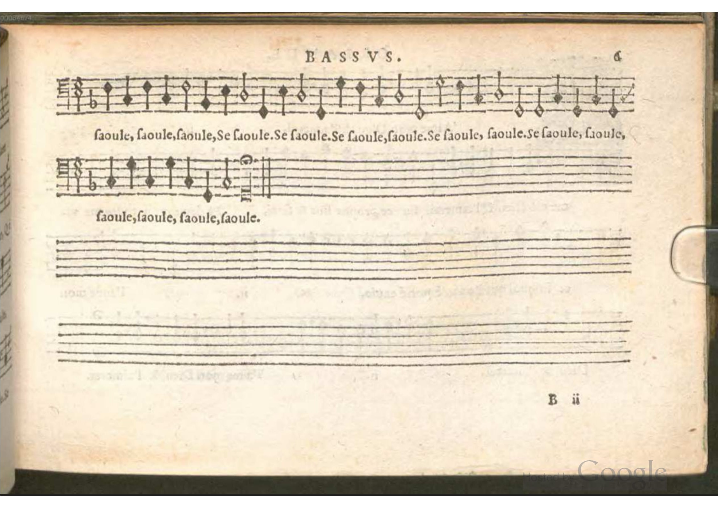1576 - [Pierre de Saint-André] - Trésor de musique d’Orlande de Lassus Bassus - BSB Munich
