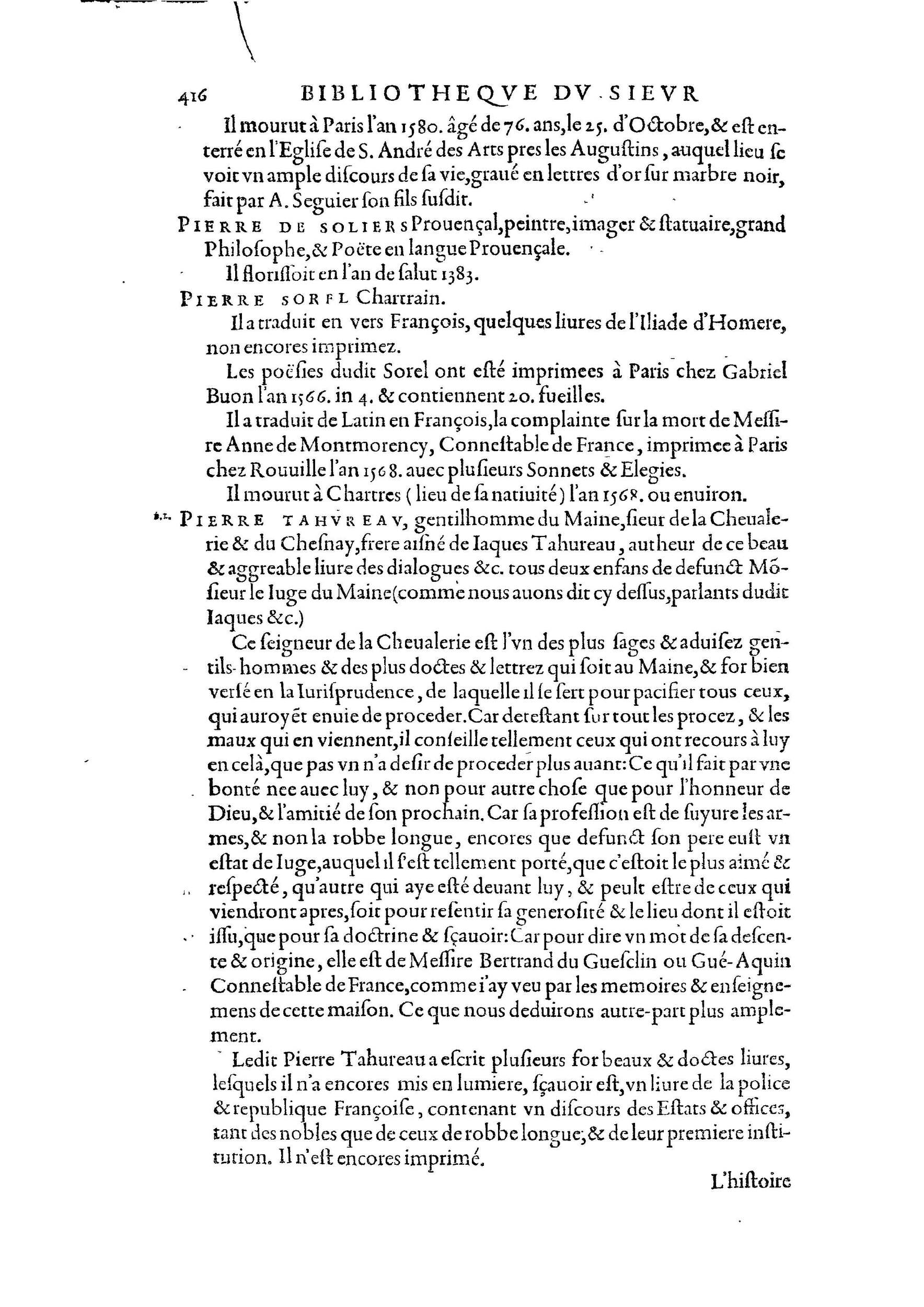 1584 - Abel L&#039;Angelier - Bibliothèques françaises - BnF