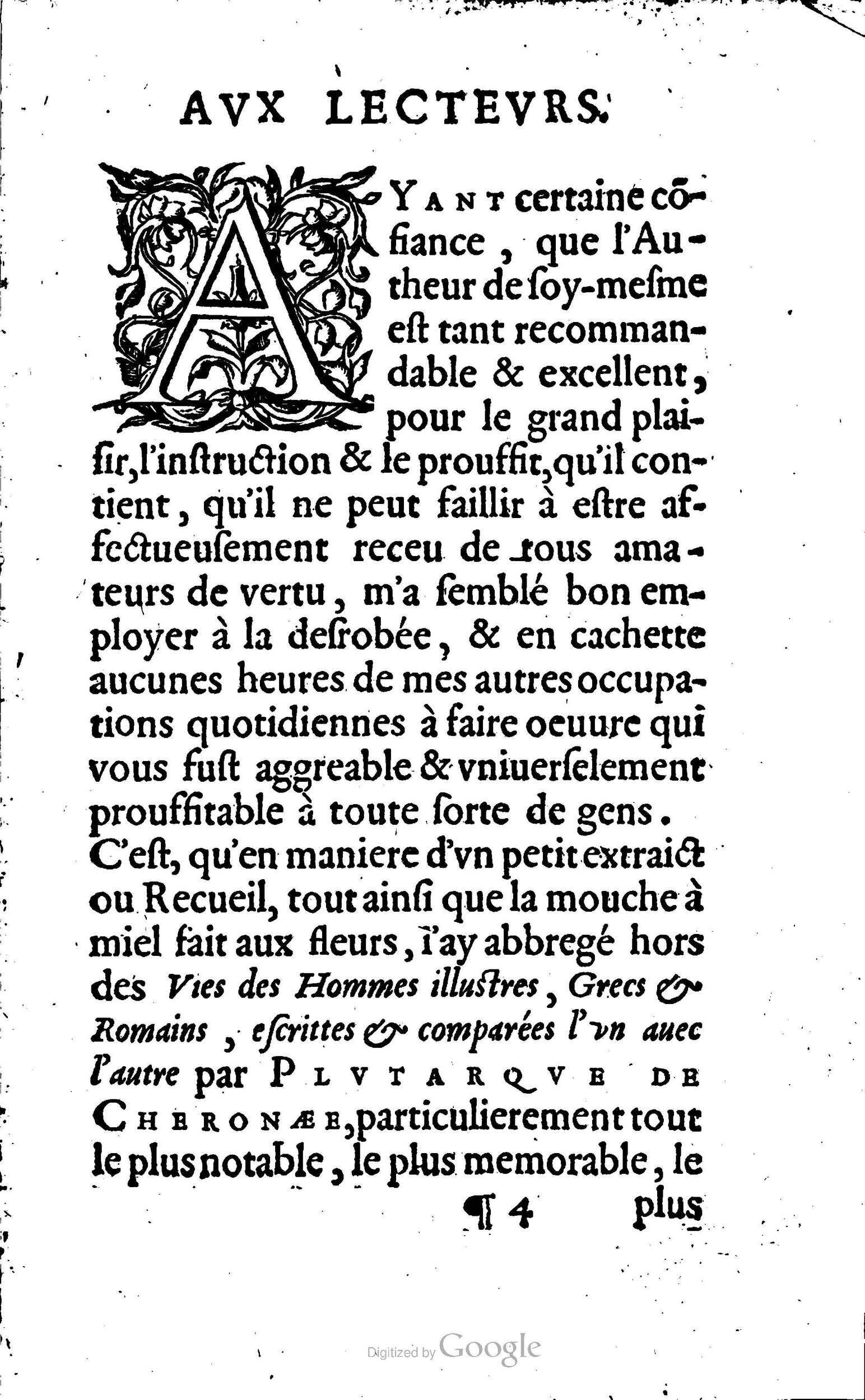 1567 - Willem Silvius - Trésor des vies de Plutarque - Anvers Musée Plantin-Moretus