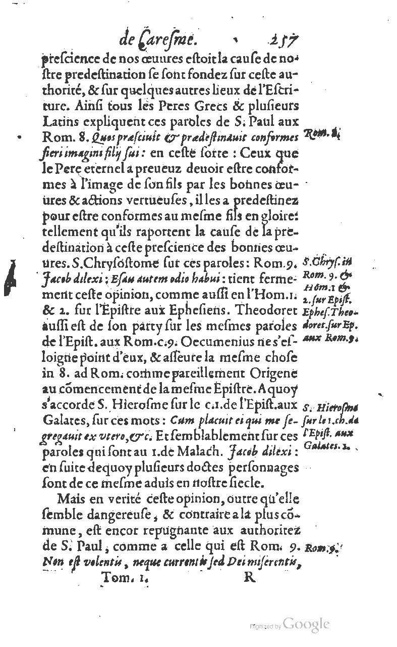 1607 - Nicolas Du Fossé - Trésor quadragésimal - T 01 - BM Lyon