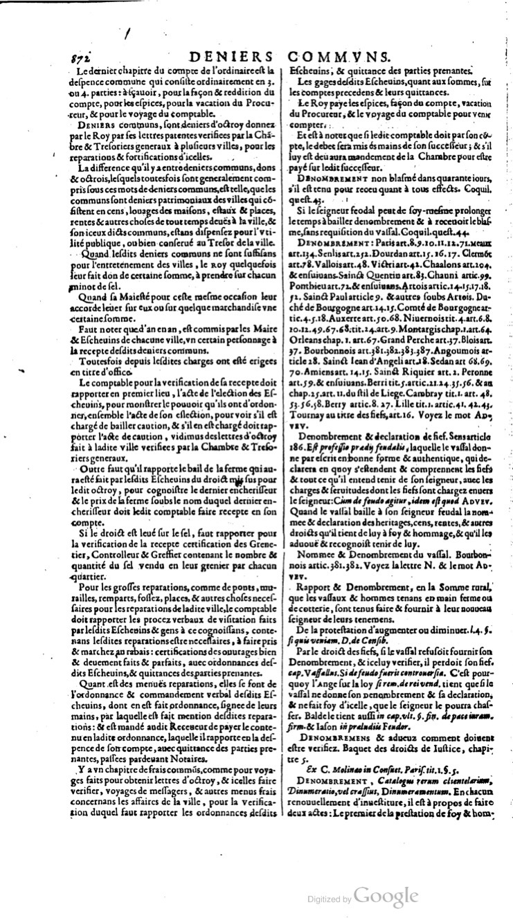 1629 - Veuve Nicolas Buon - Trésor du droit français (21754 T. 1) - BM Lyon