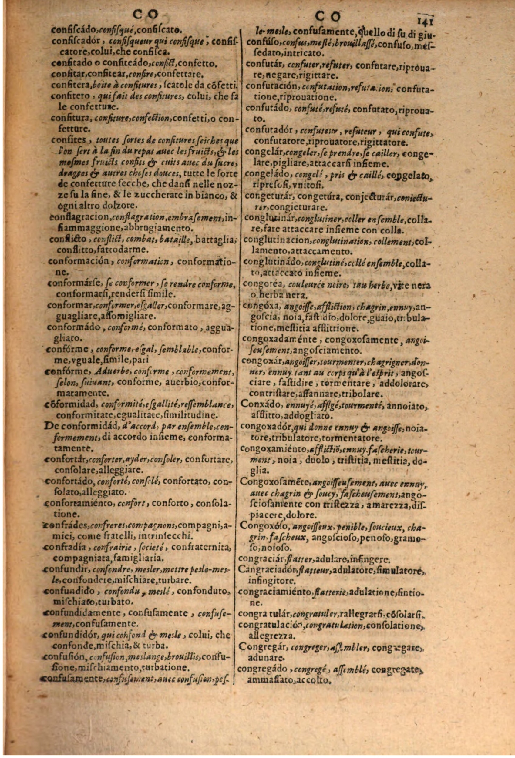 1606 - Samuel Crespin - Thresor des trois langues, francoise, italiene et espagnolle - BSB Munich