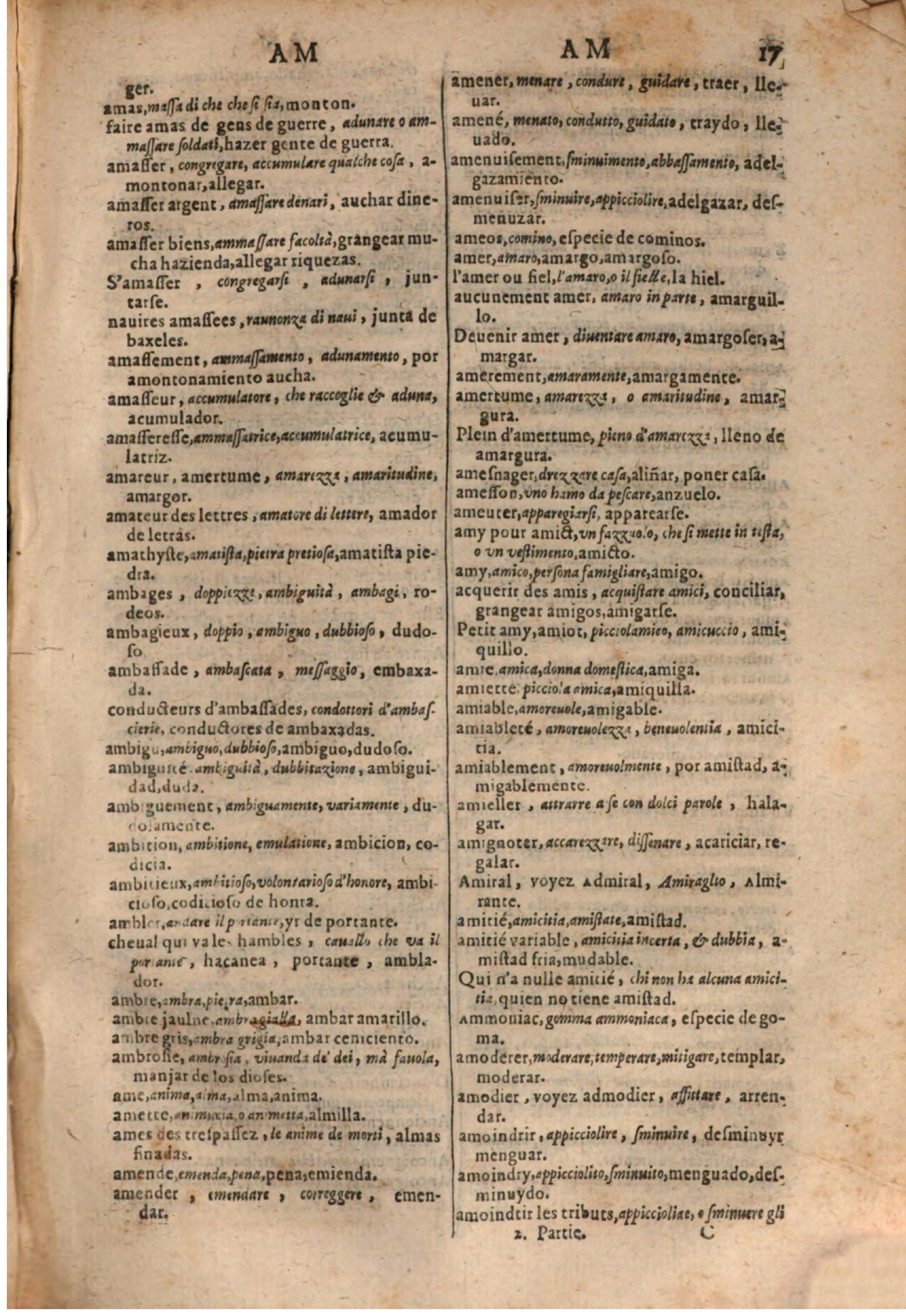 1637 - Jacques Crespin - Trésor des trois langues (Trois parties) - BSB Munich