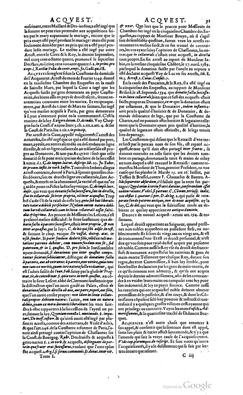 1629 - Veuve Nicolas Buon - Trésor du droit français (21754 T. 1) - BM Lyon