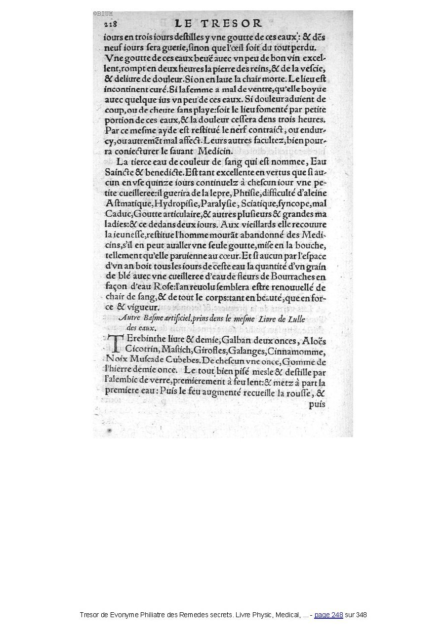 1555 - Balthazar Arnoullet - Trésor d’Évonyme Philiatre - Université Paris Cité