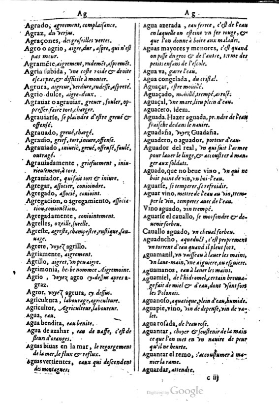 1616 - Veuve Marc Orry - Trésor des deux langues espagnole et française (Première et Seconde parties) - BM Lyon
