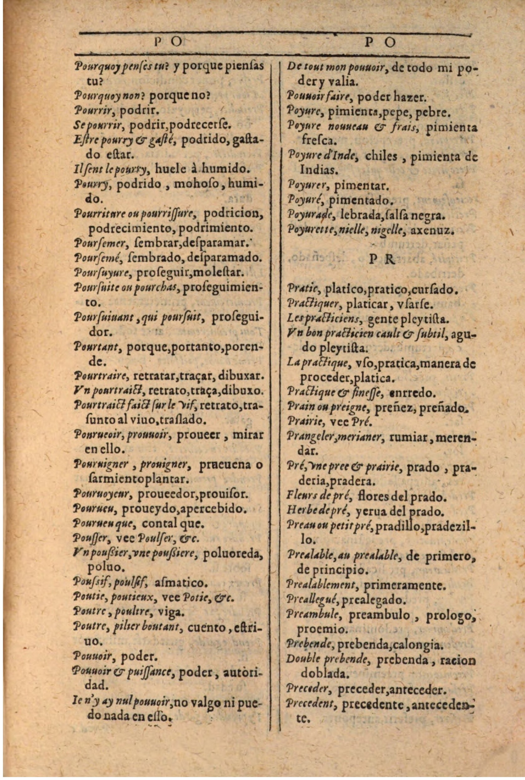 1607 - Marc Orry - Trésor des deux langues espagnole et française (Seconde partie) - BSB Munich