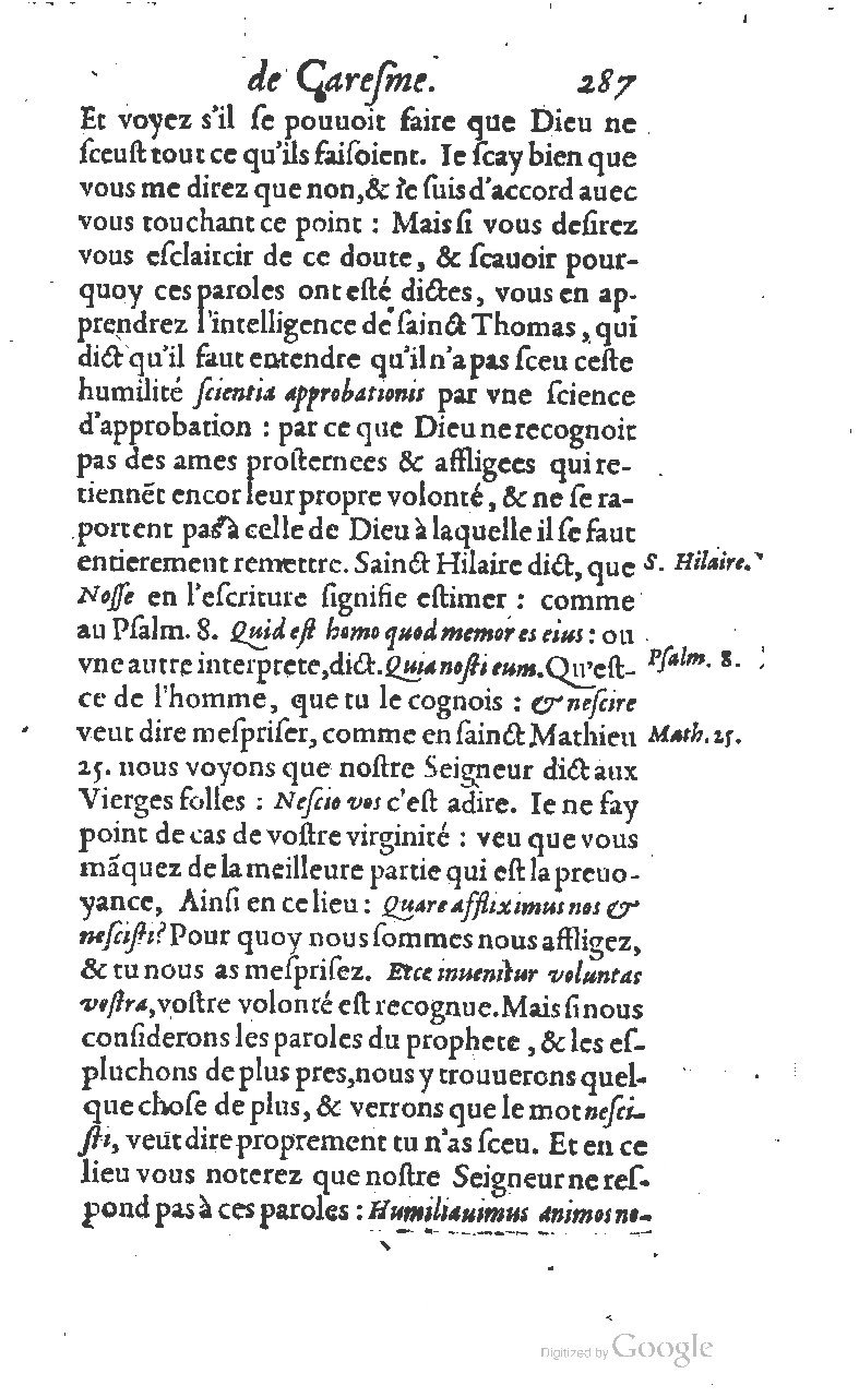 1607 - Nicolas Du Fossé - Trésor quadragésimal - T 01 - BM Lyon