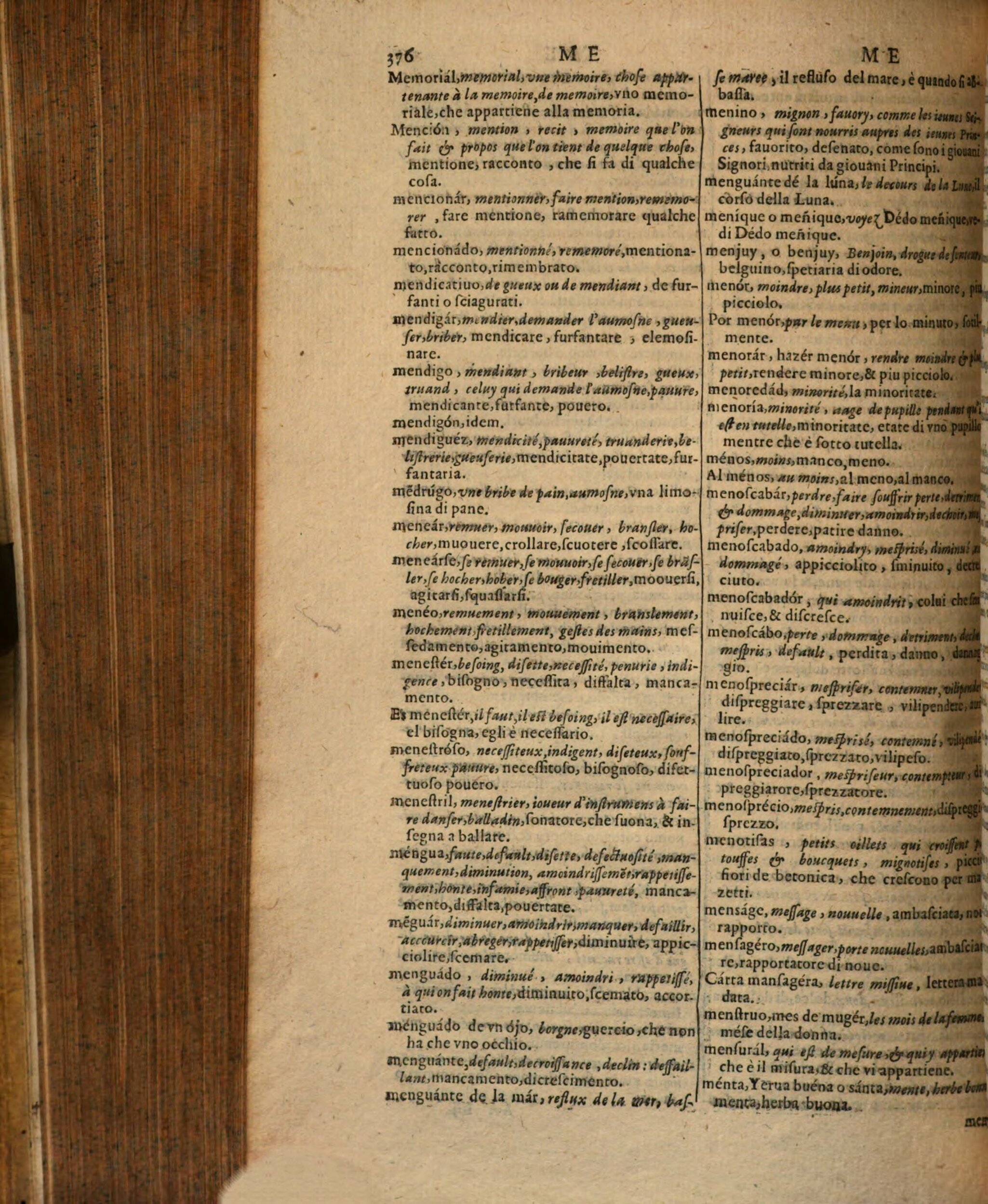 1617 - Samuel Crespin - Trésor des trois langues espagnole, française et italienne (Première partie) - Regensburg