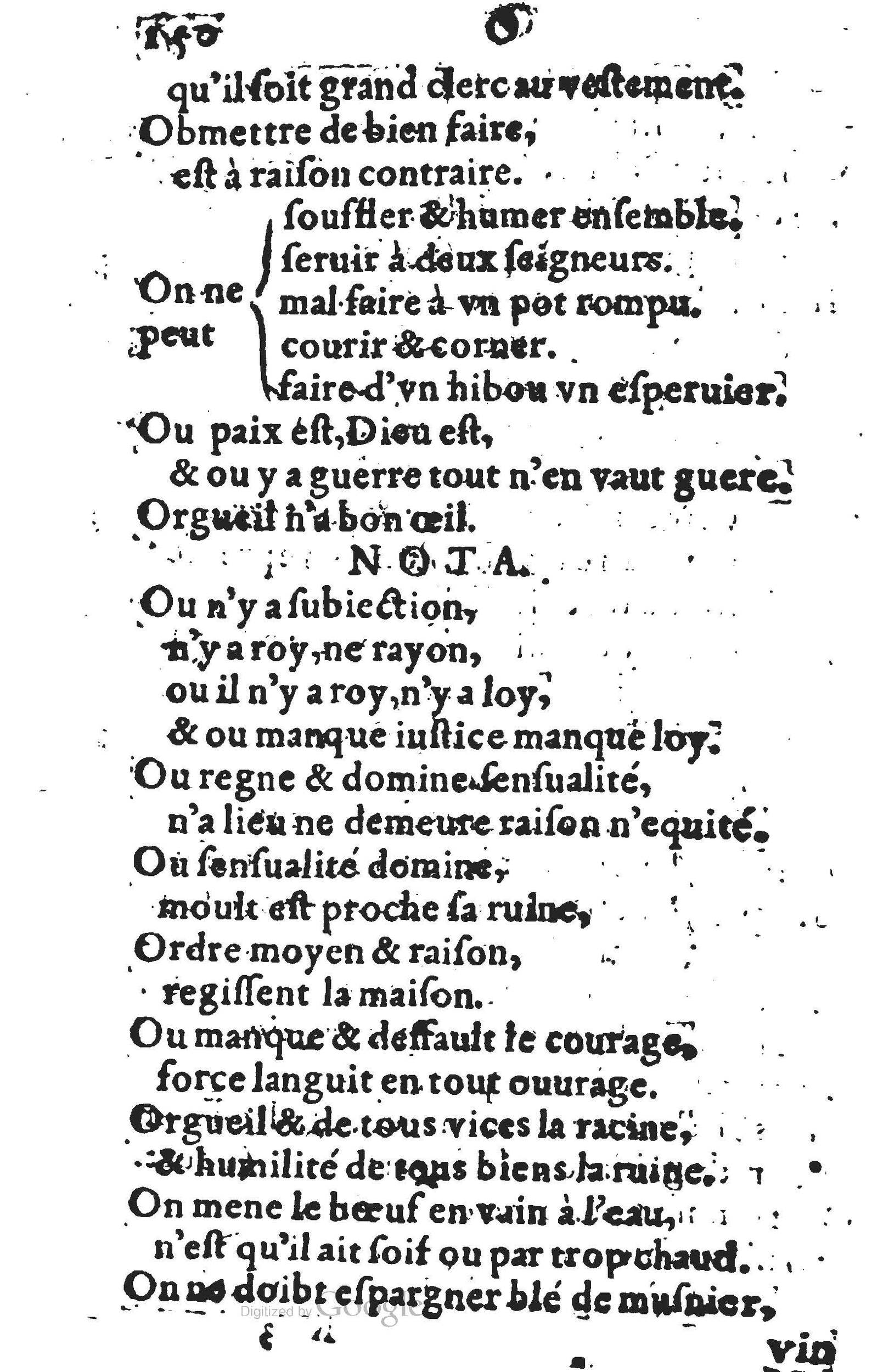 1578 - Nicolas Lescuyer - Trésor des sentences dorées - UGent